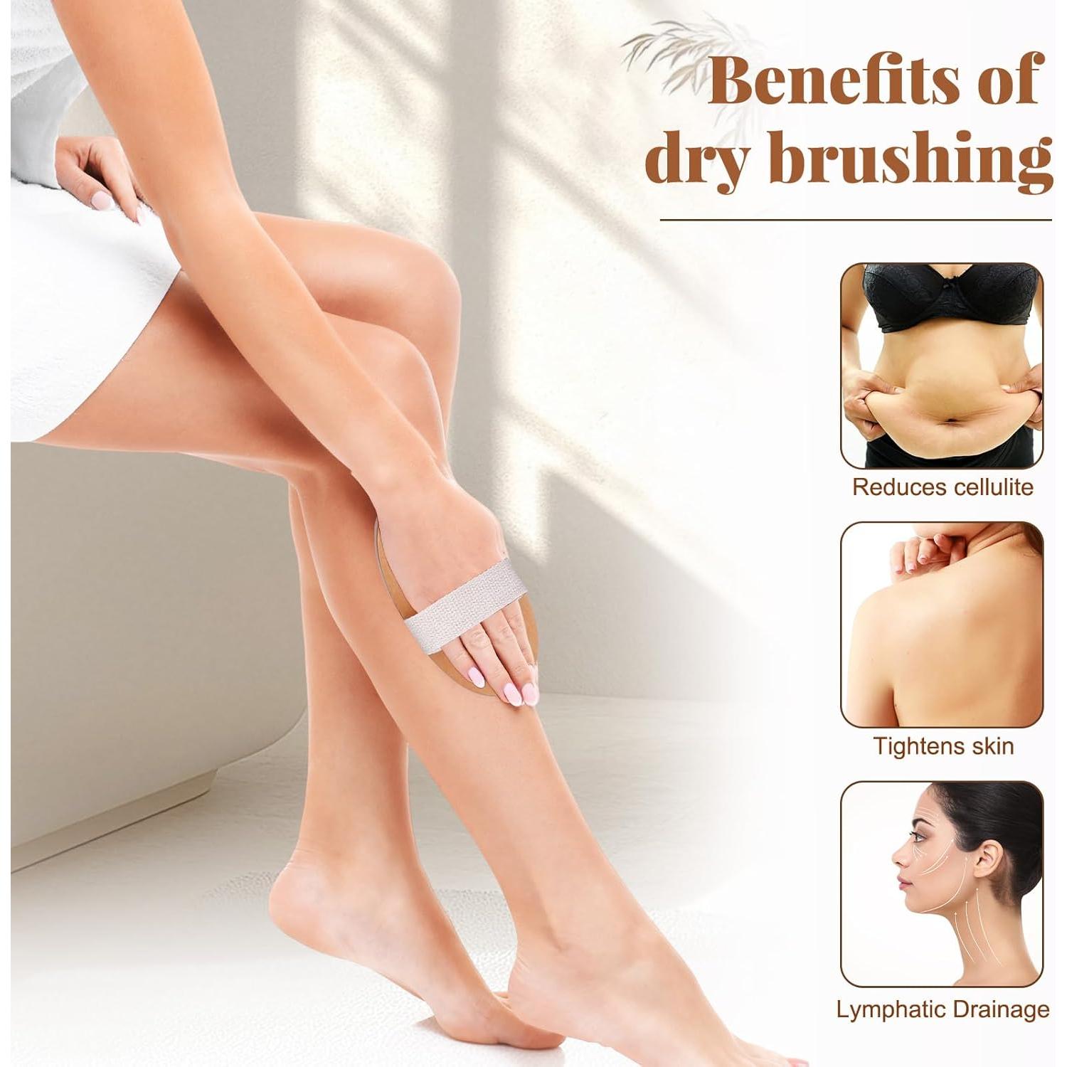 Juego de Cepillos Corporales BONUMVITA con Mango de Madera