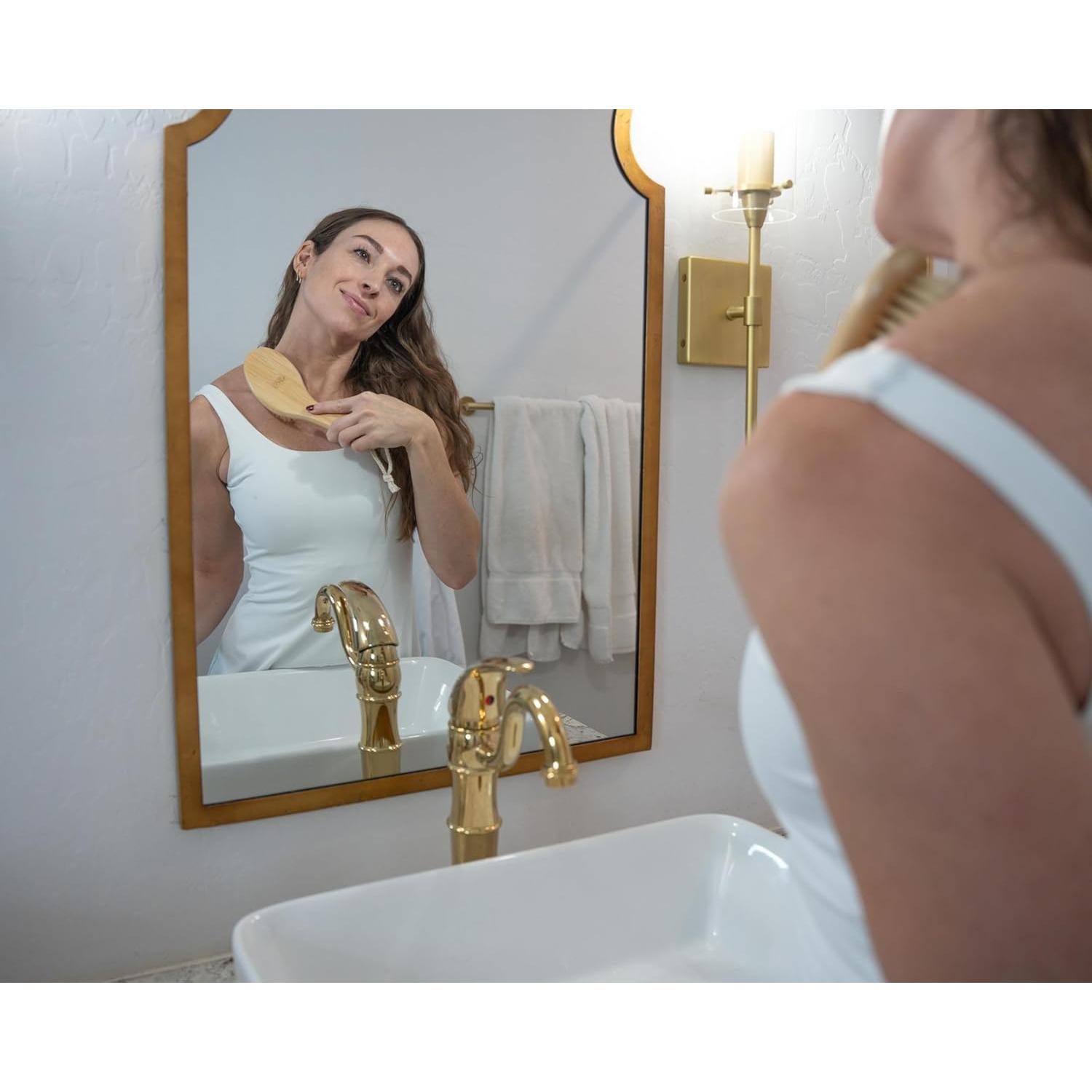 Cepillo Corporal Ergonómico Rosena - Exfoliación Natural con Cerda de Jabalí