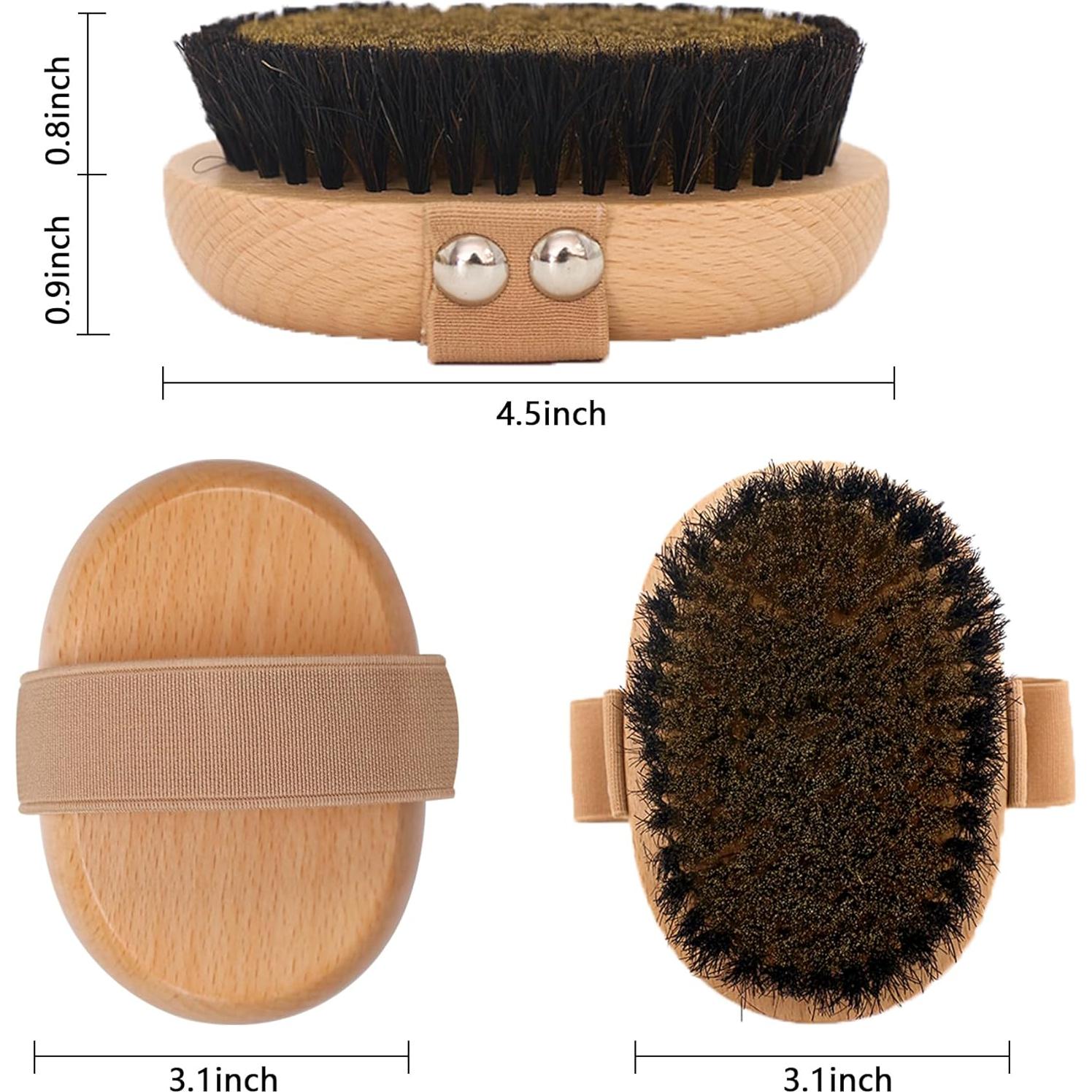 Cepillo Corporal Seco OWIIZI con Cerdas de Cobre y Mango de Madera