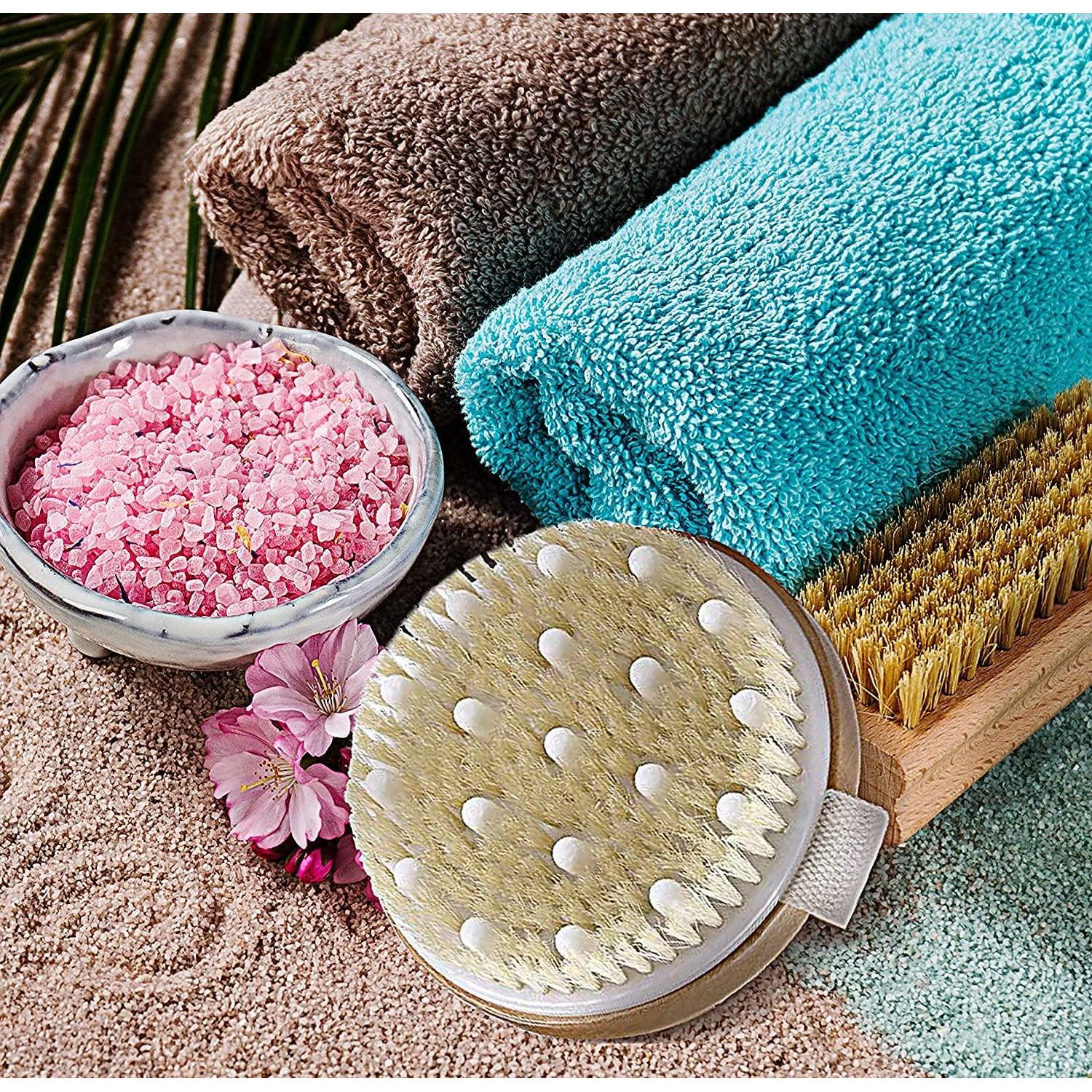 Cepillo Corporal de Bambú Nuva Spa - Exfoliante y Drenaje Linfático