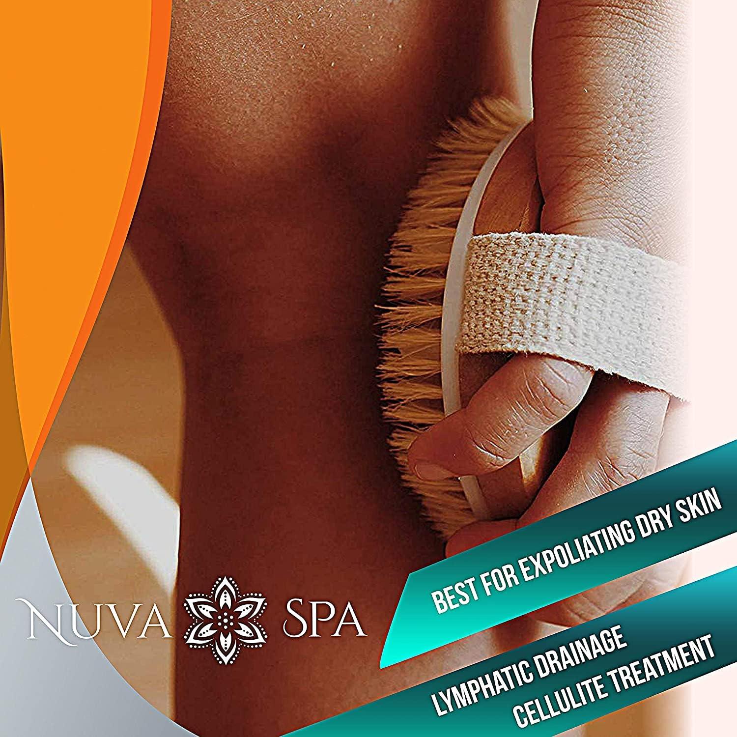 Cepillo Corporal de Bambú Nuva Spa - Exfoliante y Drenaje Linfático