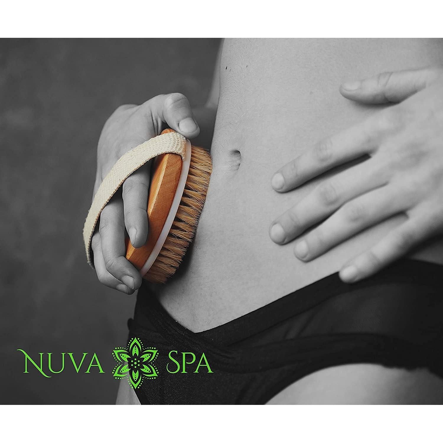 Cepillo Corporal de Bambú Nuva Spa - Exfoliante y Drenaje Linfático