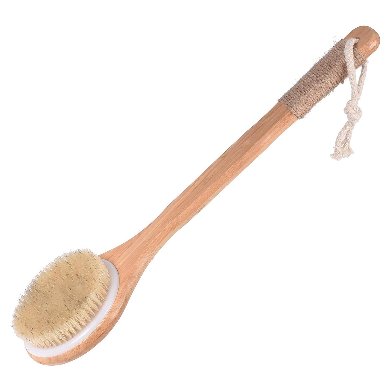 Cepillo de Cuerpo Seco Chikoni con Mango Largo de Madera 39.88 cm