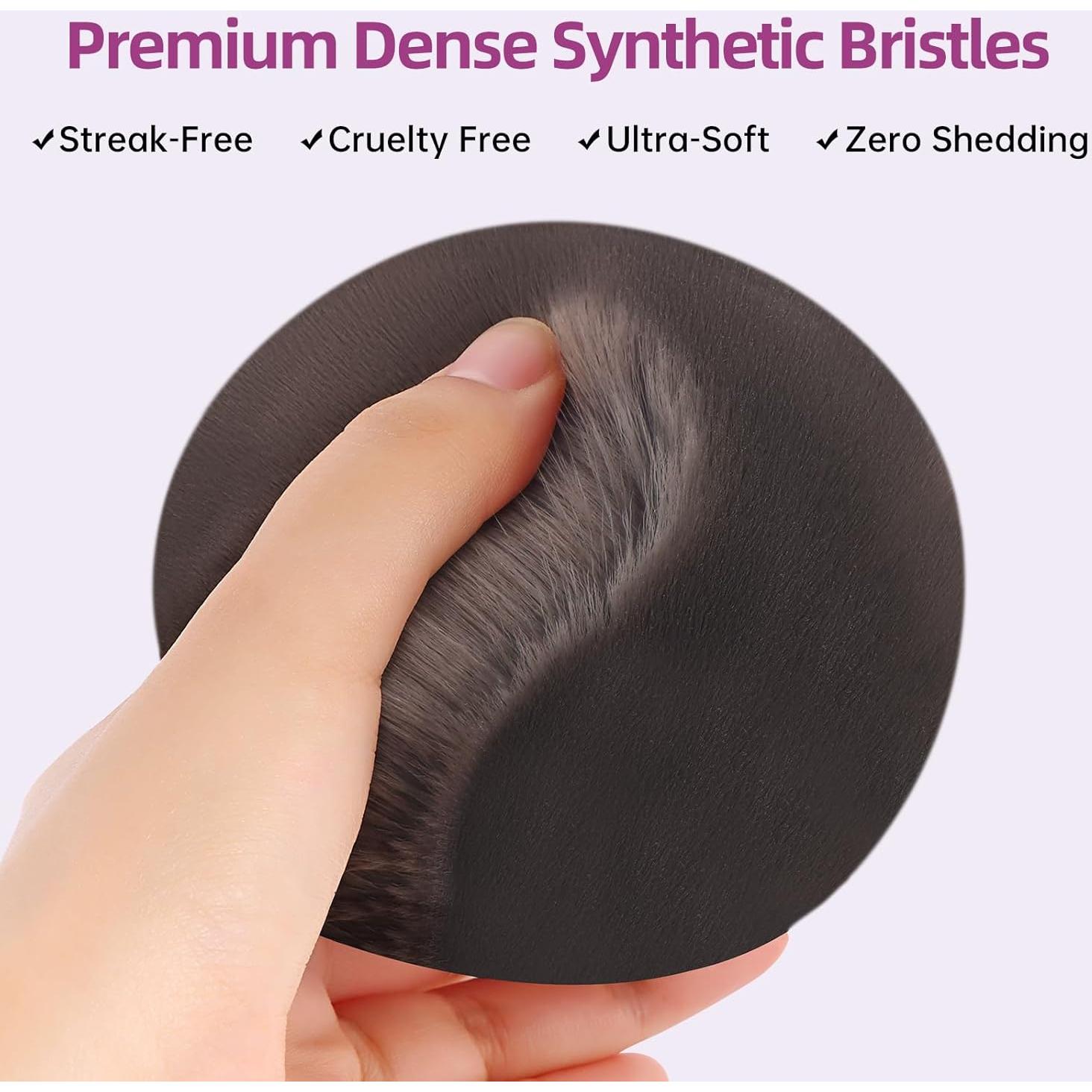 Brocha de Maquillaje Corporal Riawit 9.6 cm Suave Kabuki