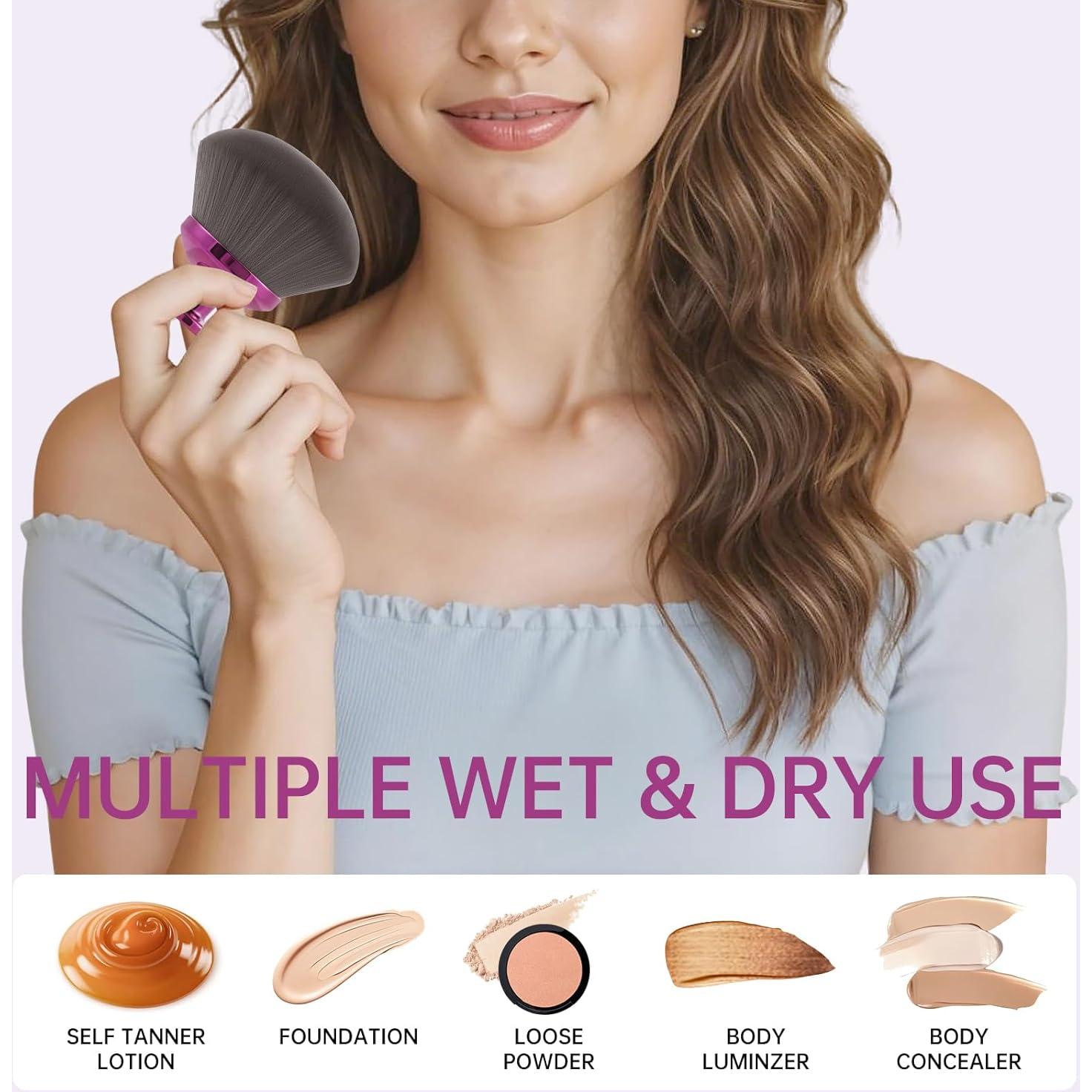 Brocha de Maquillaje Corporal Riawit 9.6 cm Suave Kabuki