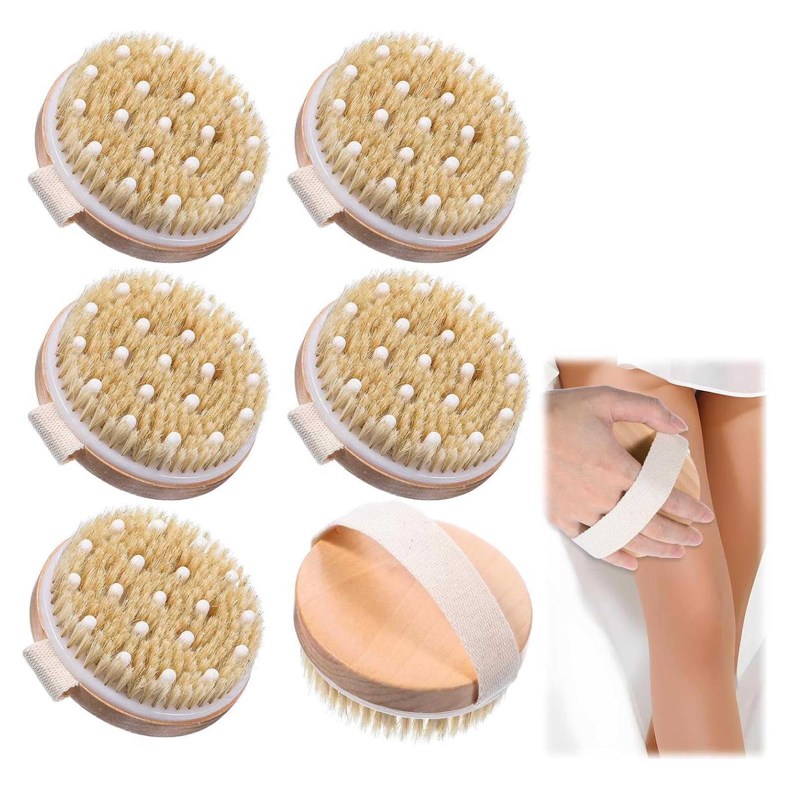 6 Cepillos Corporales de Cepillado Seco Wutfuooo - Exfoliación Natural