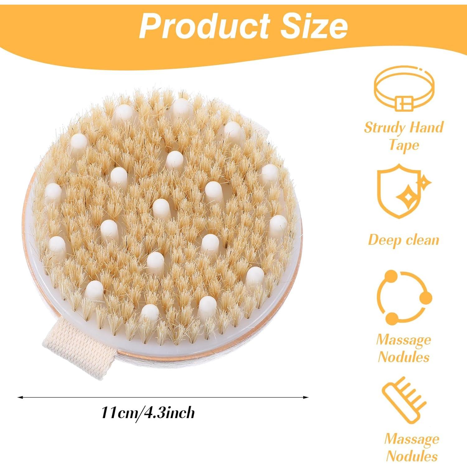 6 Cepillos Corporales de Cepillado Seco Wutfuooo - Exfoliación Natural