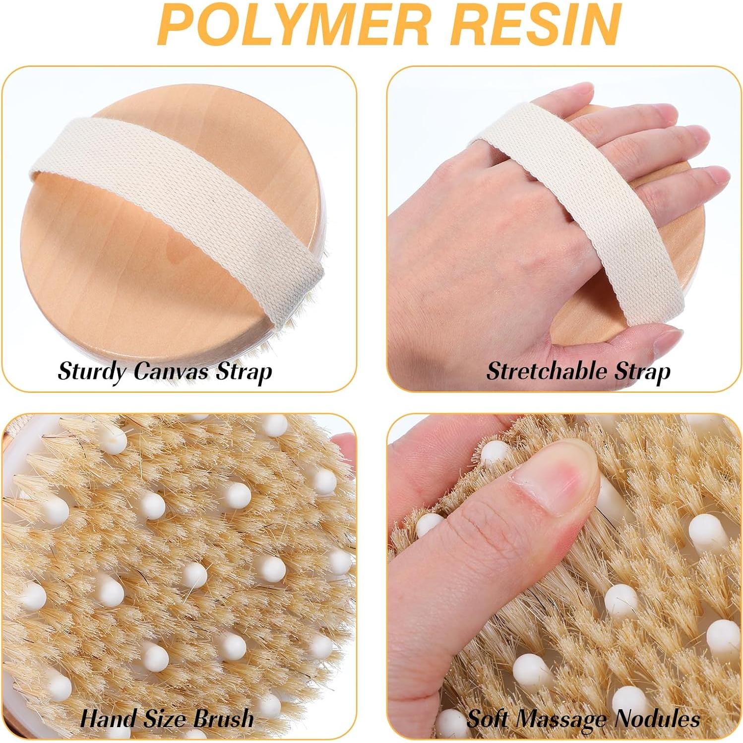 6 Cepillos Corporales de Cepillado Seco Wutfuooo - Exfoliación Natural