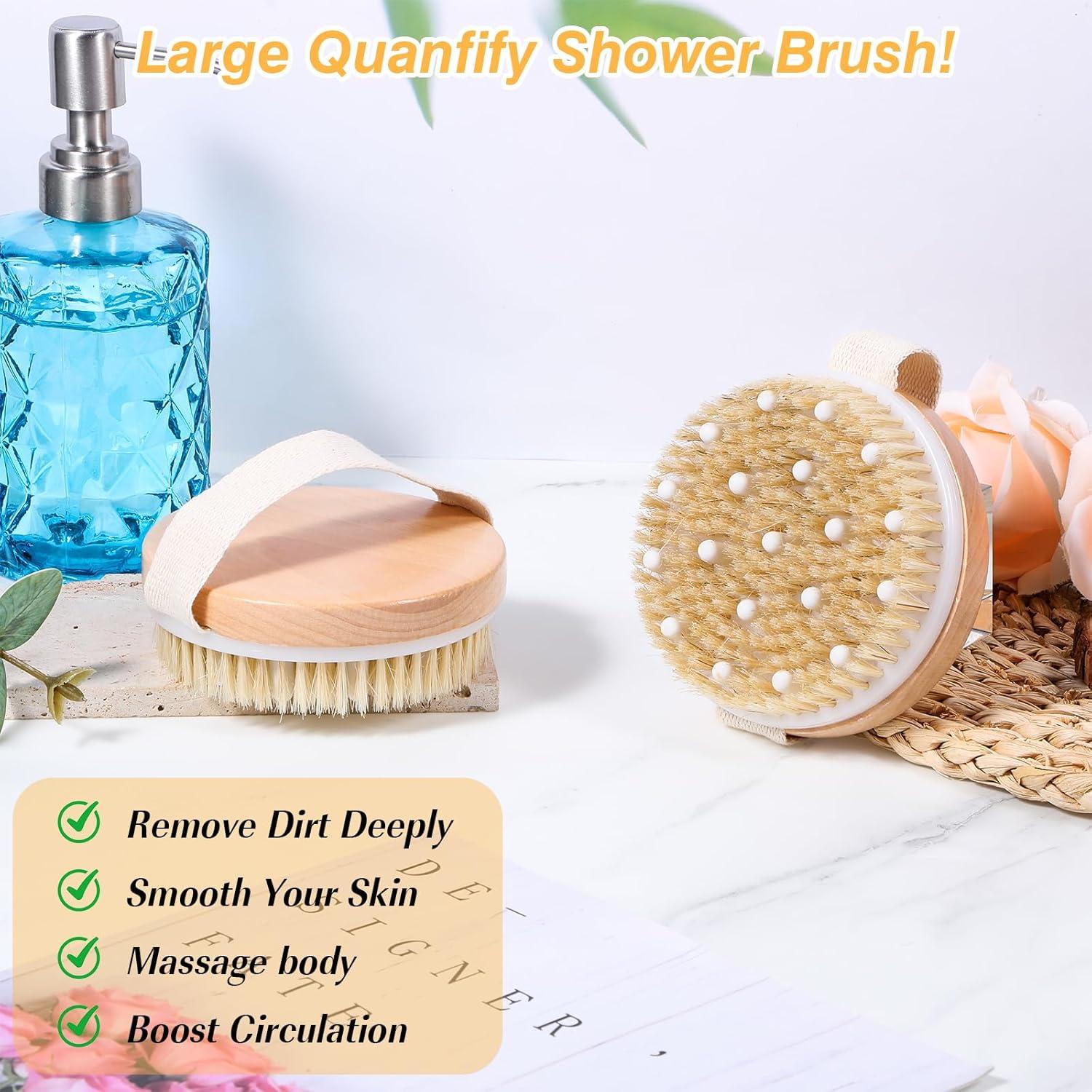 6 Cepillos Corporales de Cepillado Seco Wutfuooo - Exfoliación Natural