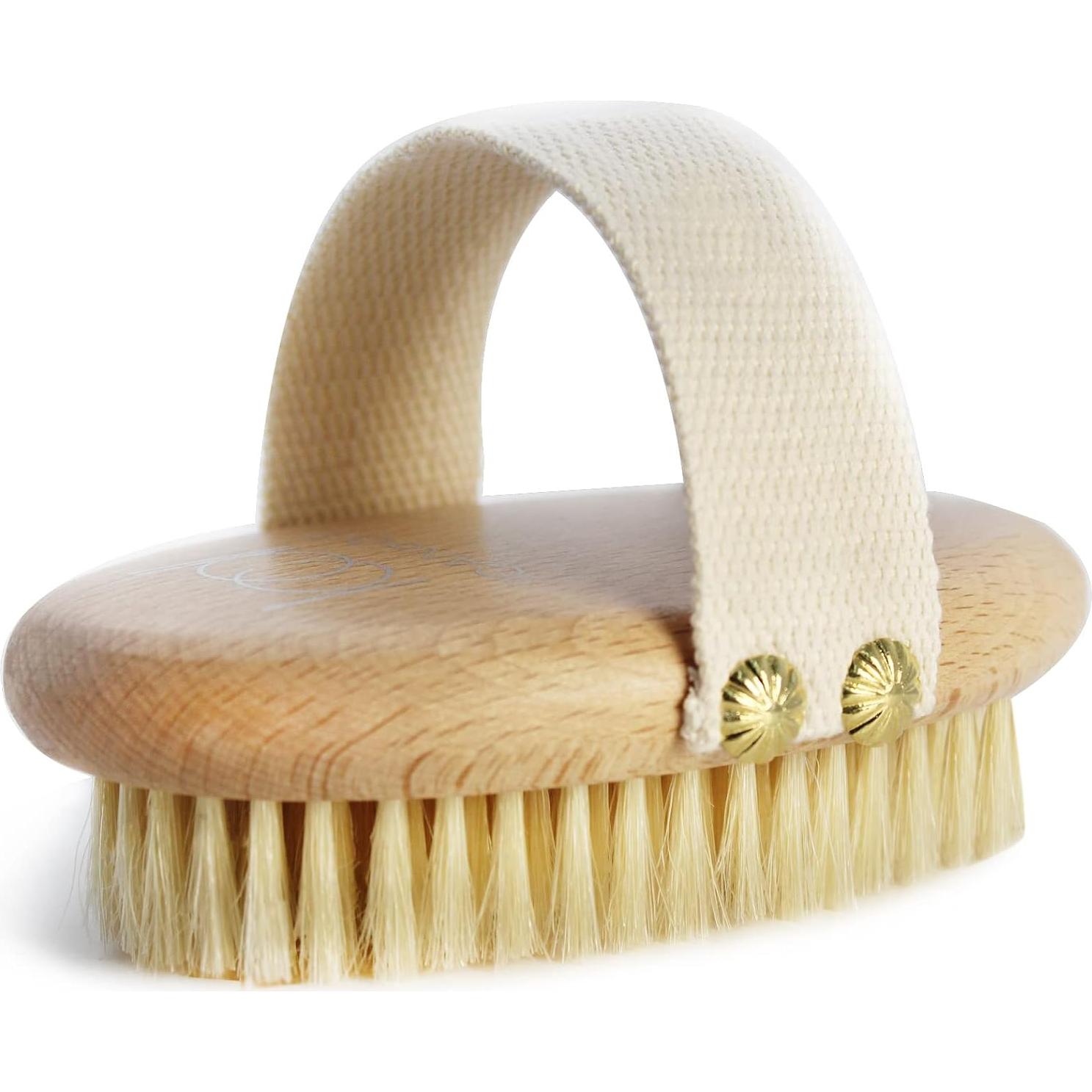 Cepillo Corporal Seco ICANdOIT - Cerdas de Jabalí Natural 14cm