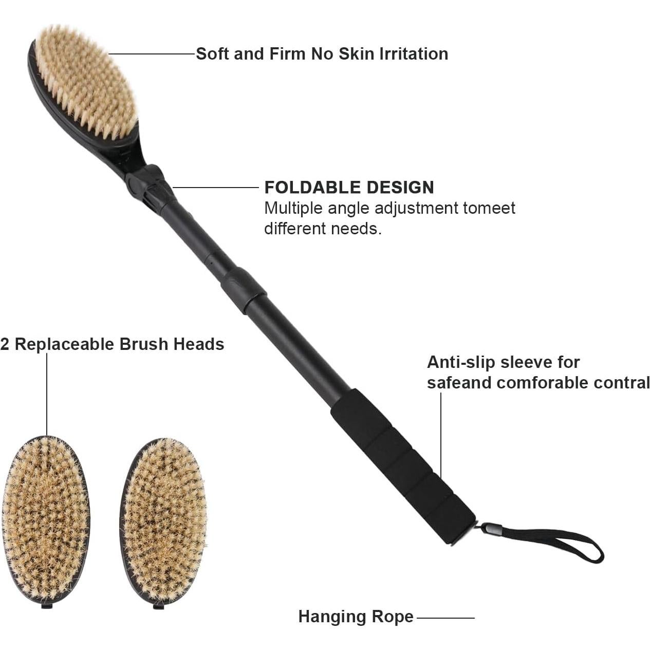 Cepillo Exfoliante para Espalda EASACE 3.0 con Cabezal Ajustable