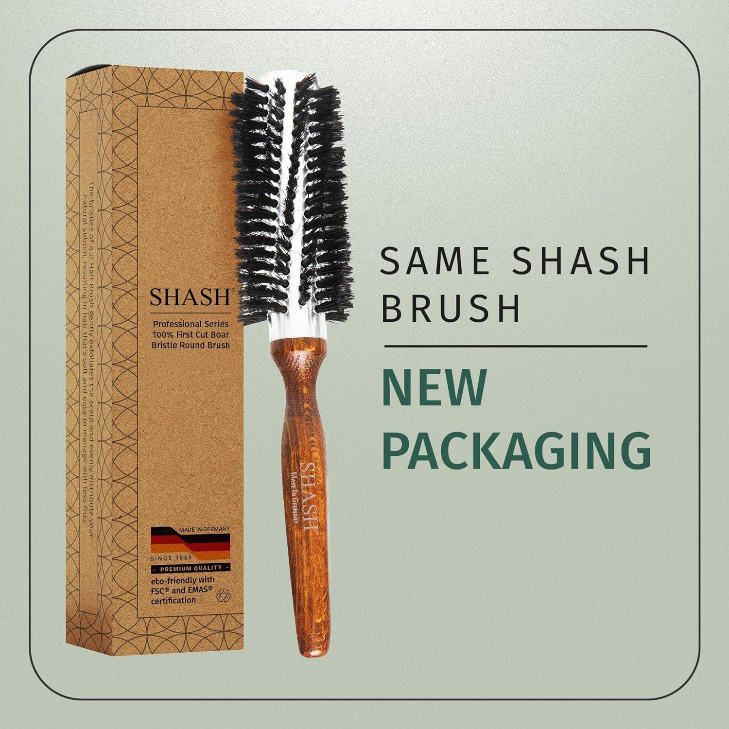 Cepillo Redondo de Cerda de Jabalí SHASH Pequeño - Volumen y Anti-Frizz