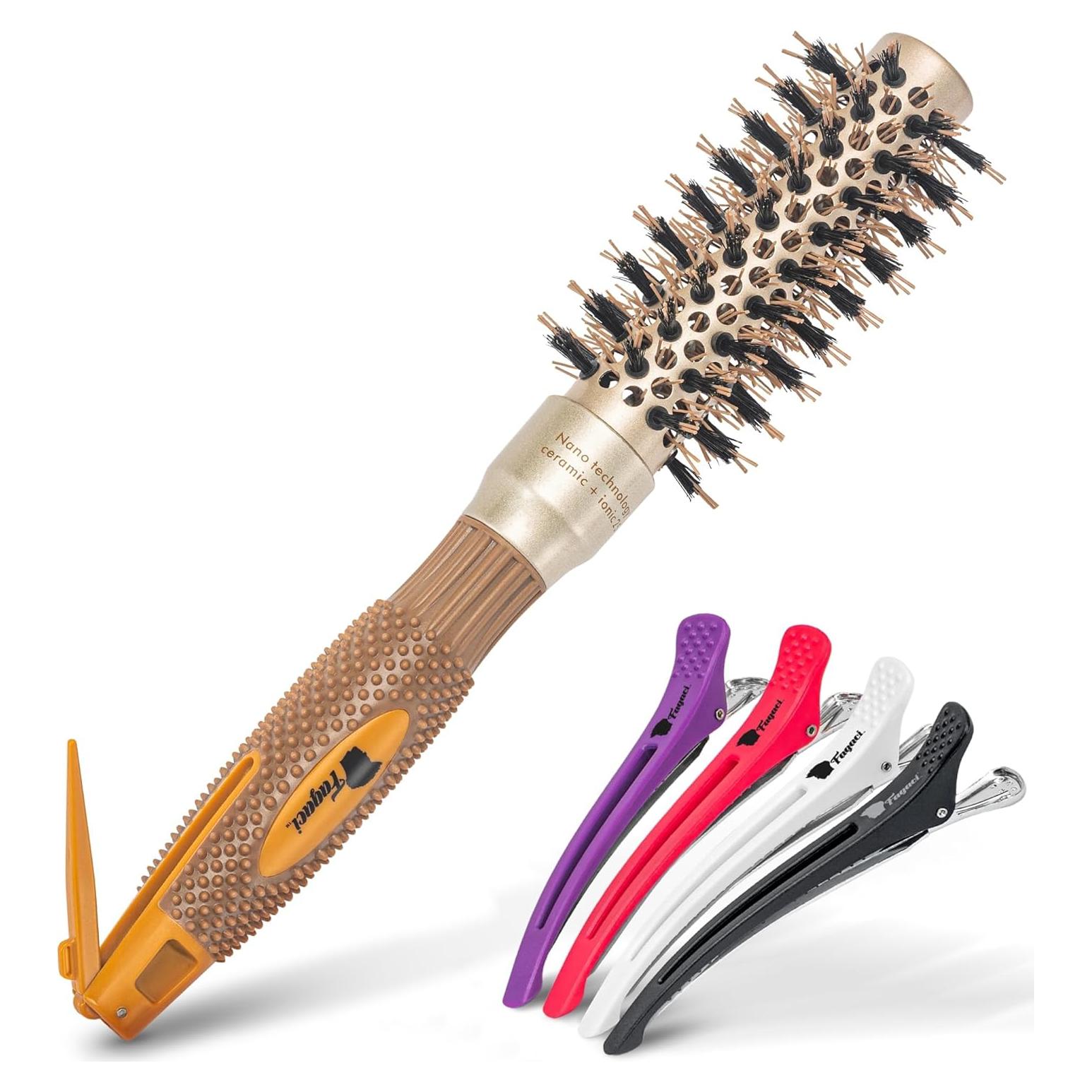 Cepillo Redondo Fagaci 25mm Cerda de Jabalí Nano Cerámica