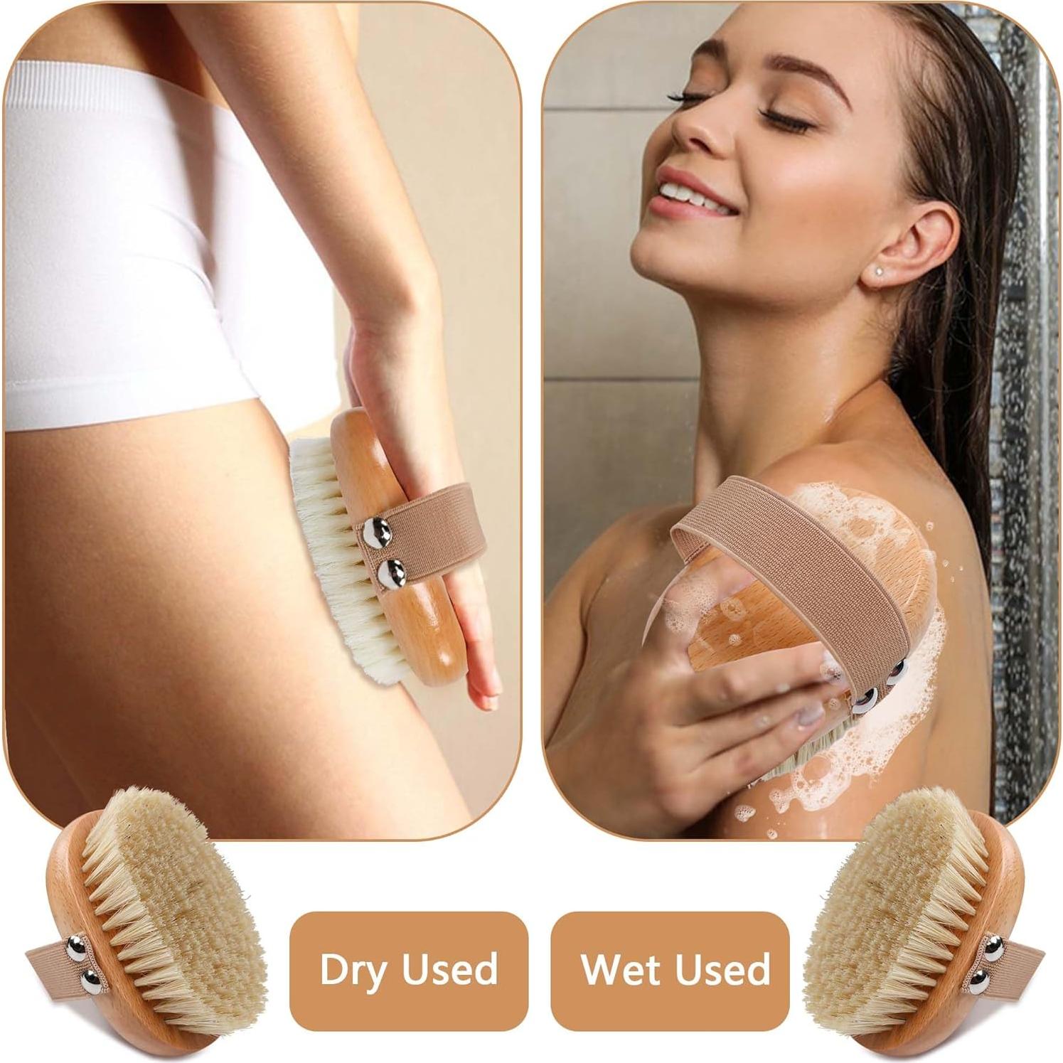 Cepillo Corporal Exfoliador OWIIZI de Madera con Cerdas Naturales