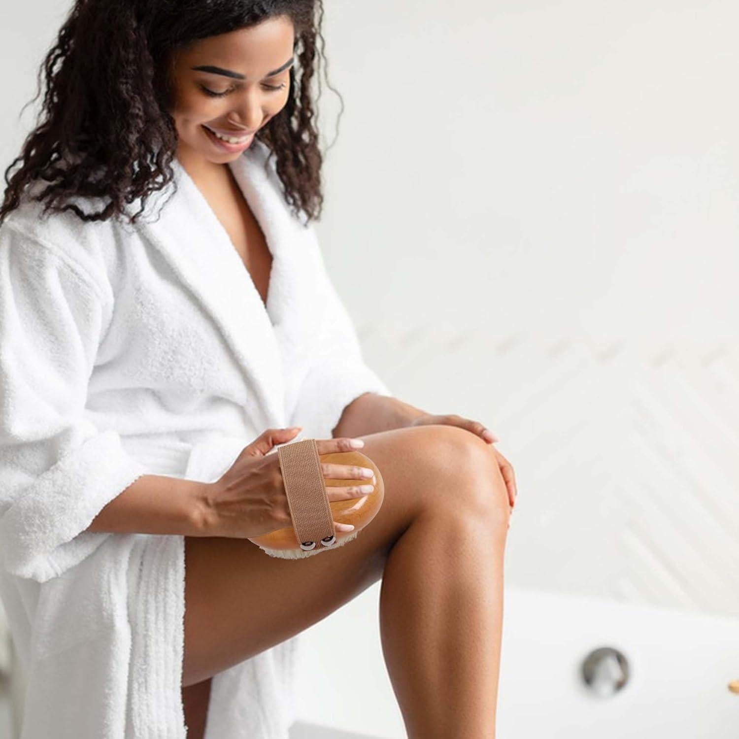 Cepillo Corporal Exfoliador OWIIZI de Madera con Cerdas Naturales