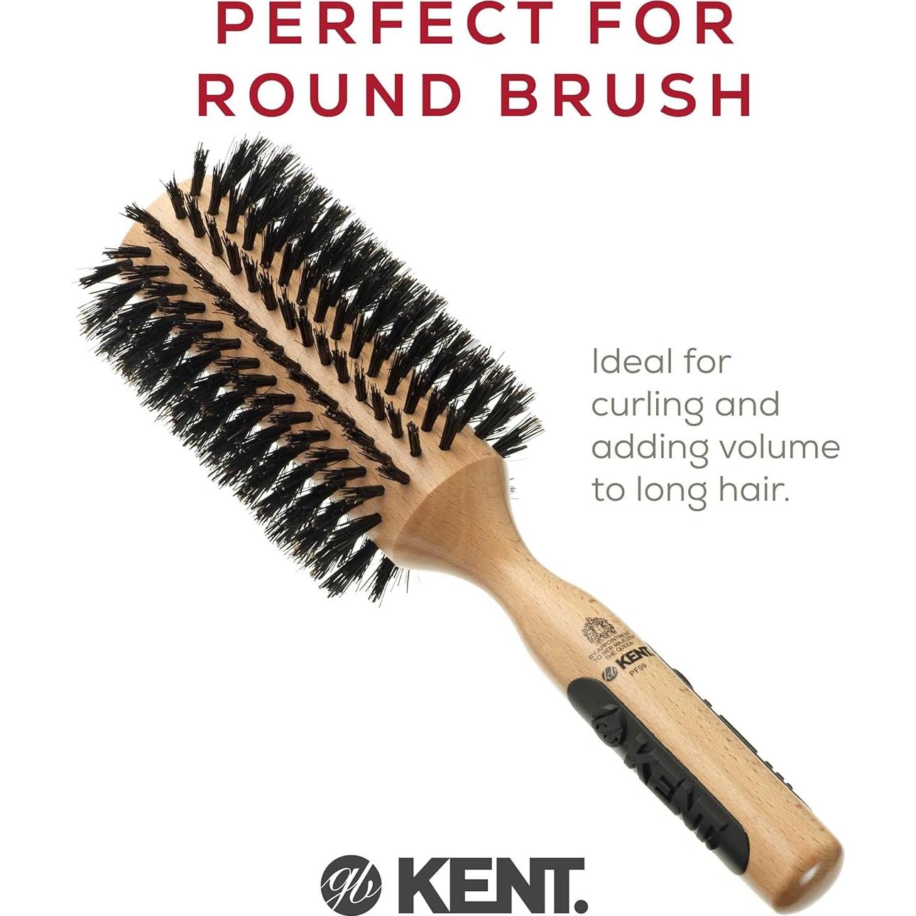 Cepillo Redondo Kent PF09 Cerda Natural Jabalí 25.4 cm