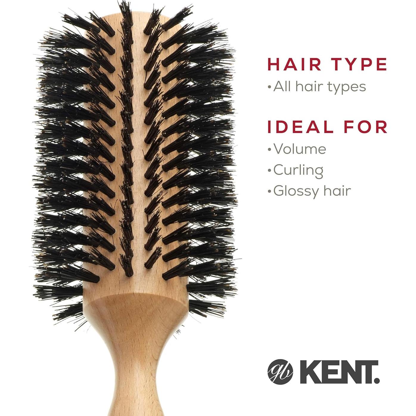 Cepillo Redondo Kent PF09 Cerda Natural Jabalí 25.4 cm