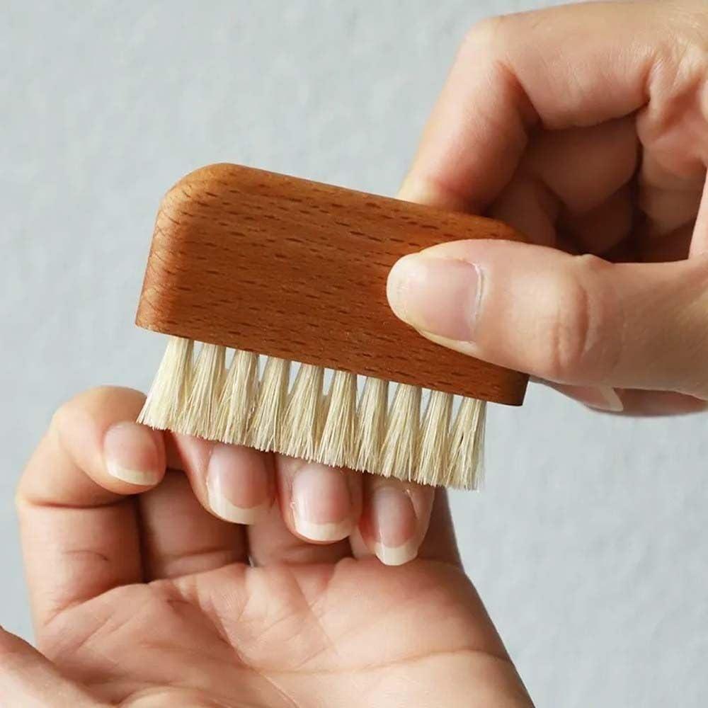 Cepillo de Uñas de Madera Qintreesify con Cerdas Naturales