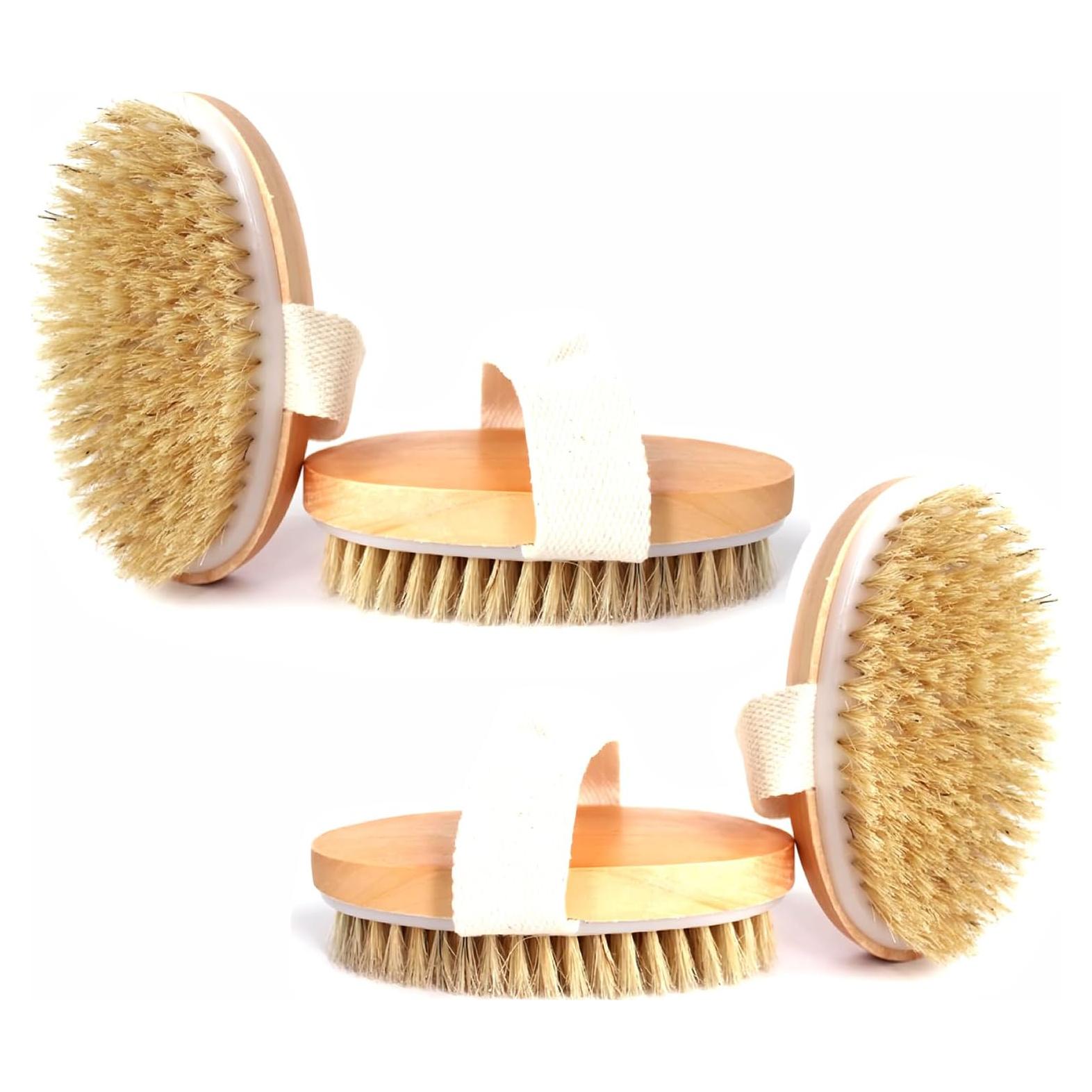 Cepillo Corporal Exfoliante QuZCarious - 4 Piezas de Bambú