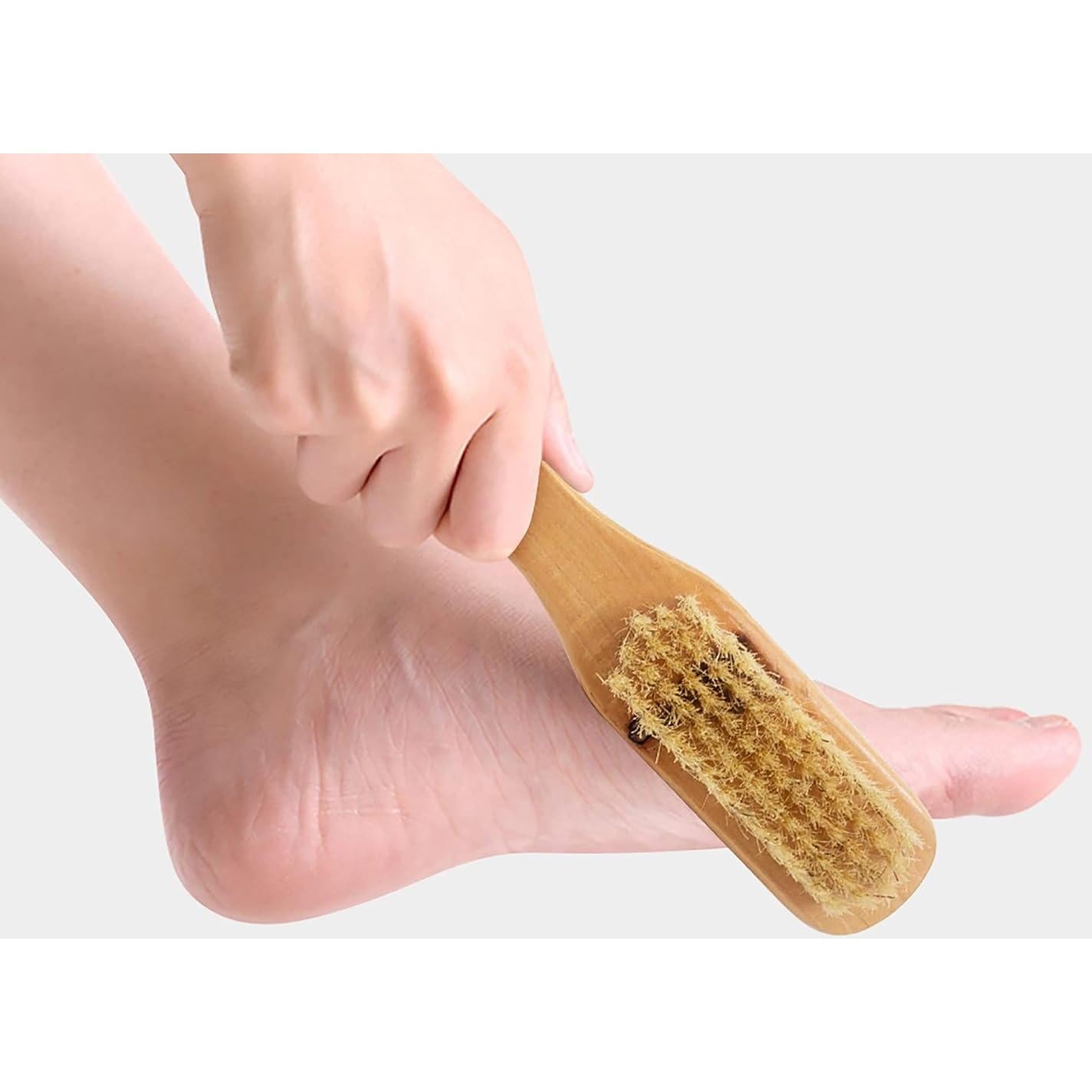 Cepillo de Cerdas Naturales y Piedra Pómez Aisilk - Exfoliador para Pies