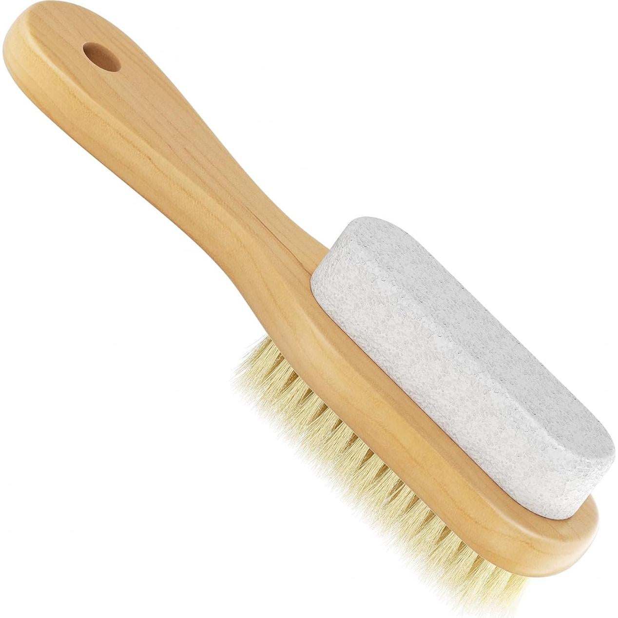 Cepillo de Cerdas Naturales y Piedra Pómez Aisilk - Exfoliador para Pies
