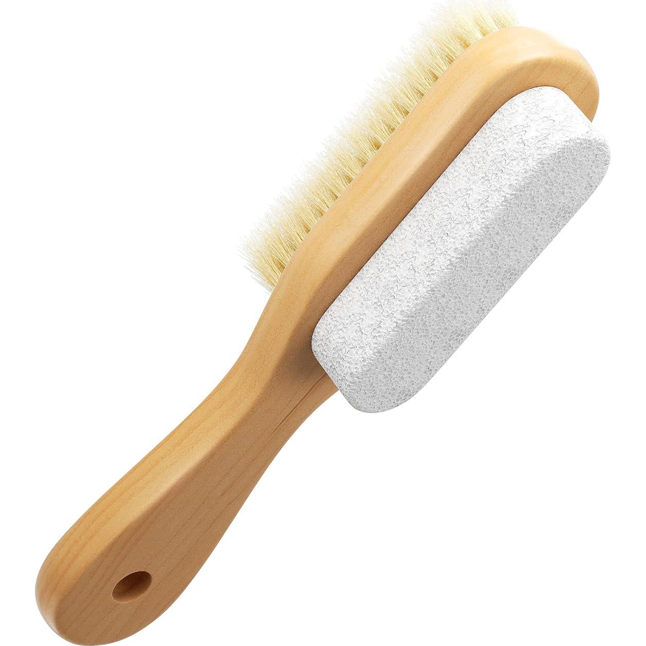 Cepillo de Cerdas Naturales y Piedra Pómez Aisilk - Exfoliador para Pies