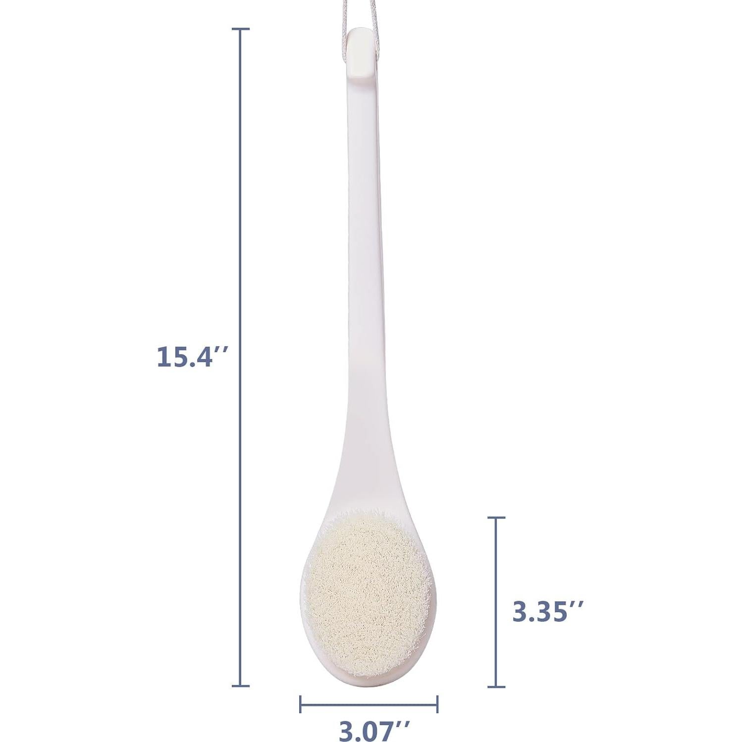 Cepillo de Baño ROLIZOE con Mango Ergonómico 39.1 cm - Blanco Crema