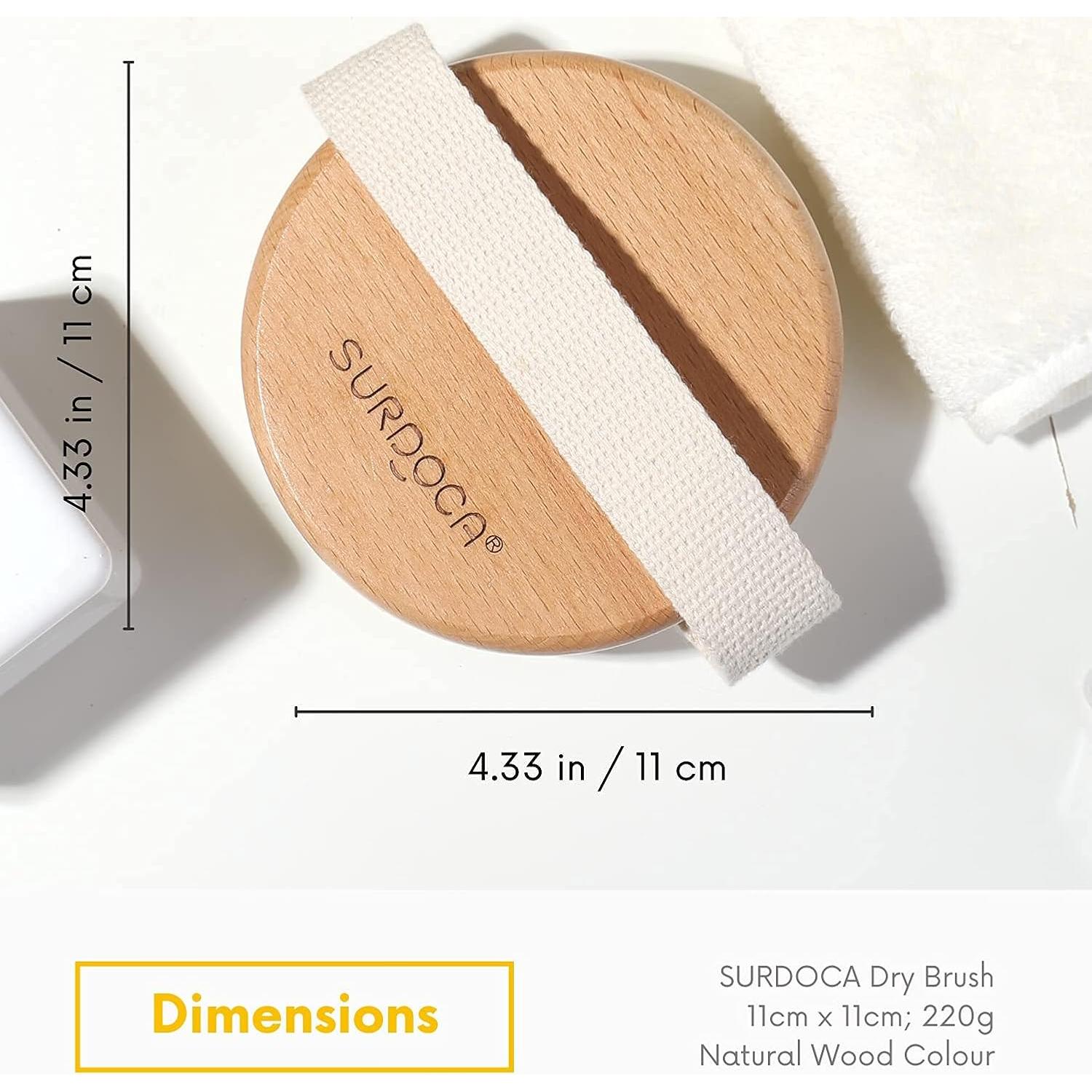 Cepillo Corporal Exfoliante SURDOCA de Bambú Rosa 11 cm