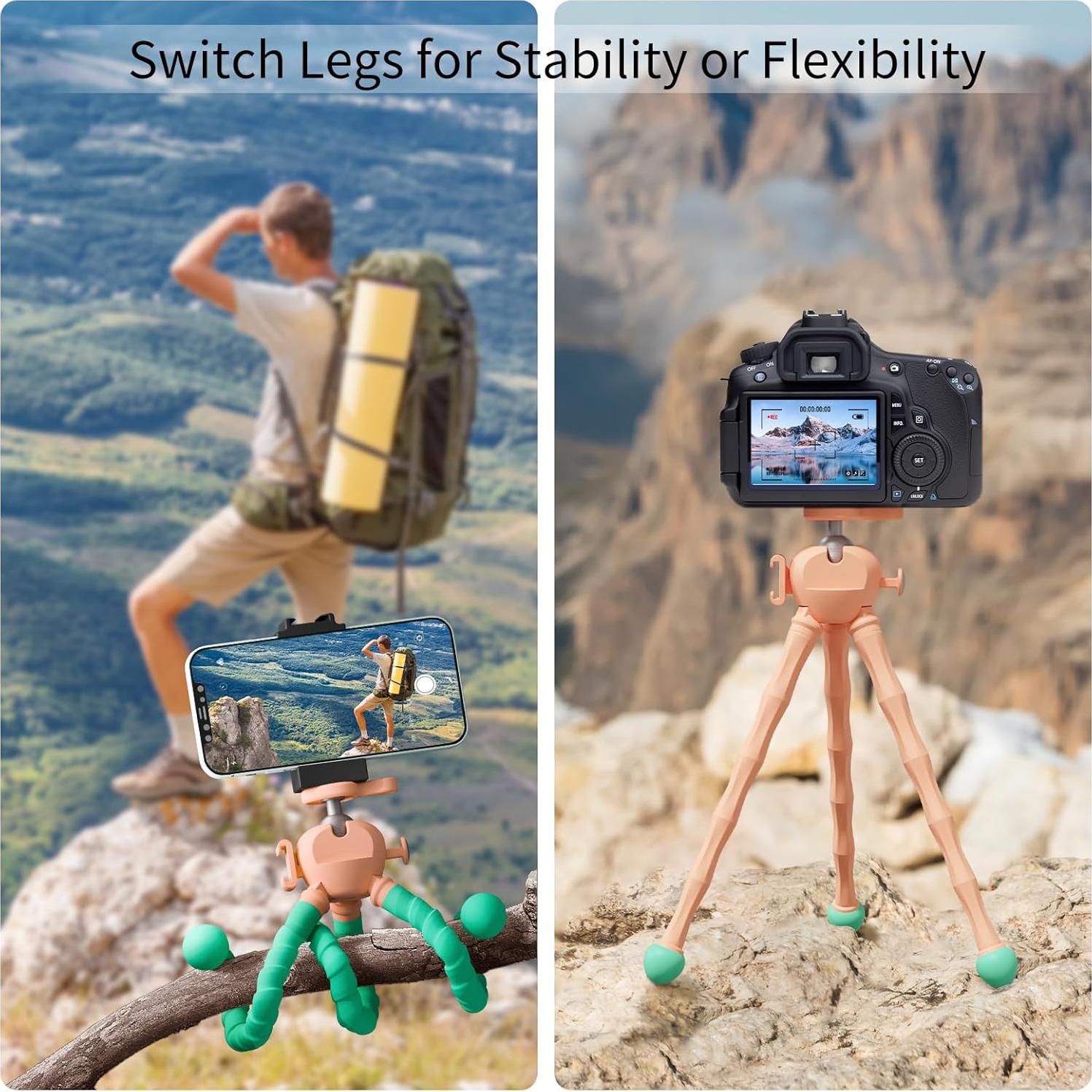 Trípode Flexible Jishane MT-1 con Control Remoto y Soporte