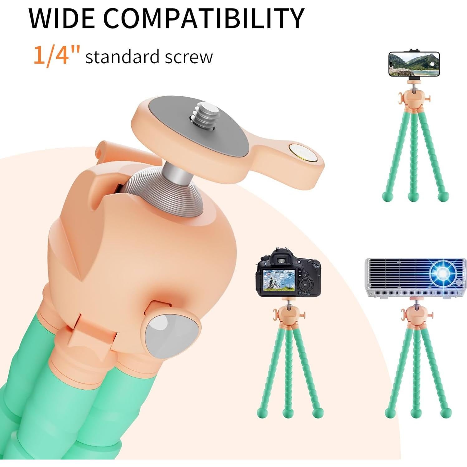 Trípode Flexible Jishane MT-1 con Control Remoto y Soporte