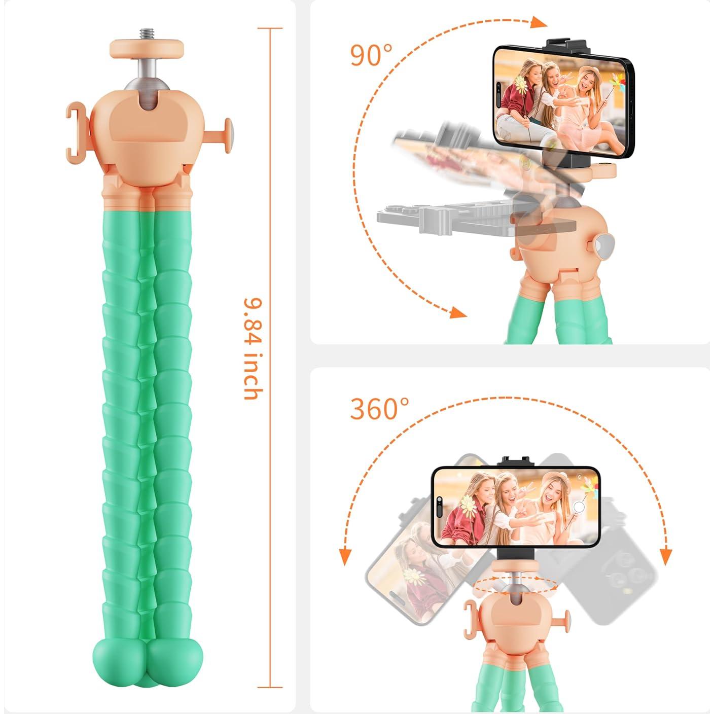 Trípode Flexible Jishane MT-1 con Control Remoto y Soporte