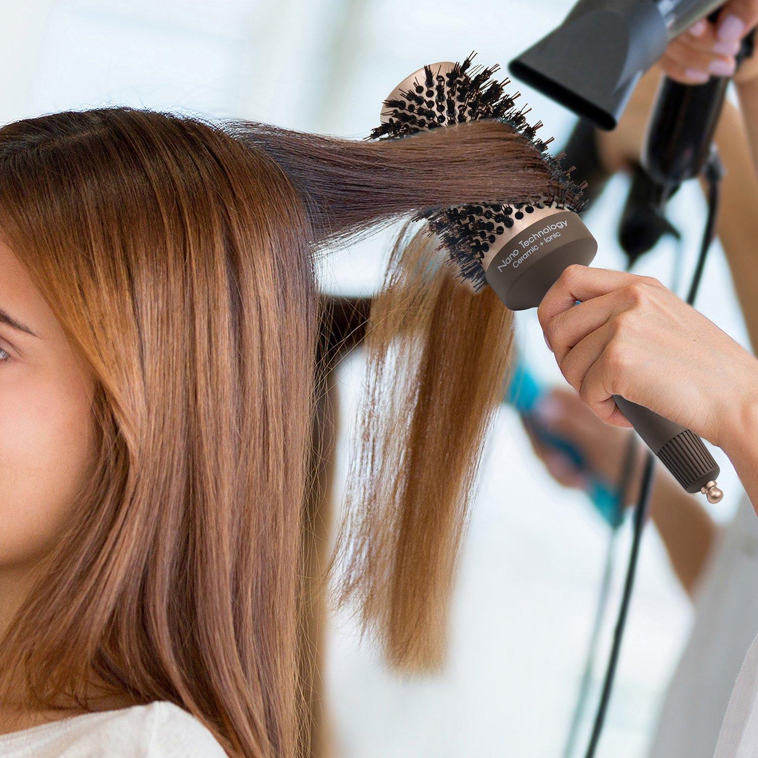 Cepillo Redondo para Cabello FIXBODY 8.4 cm Cerda Jabalí