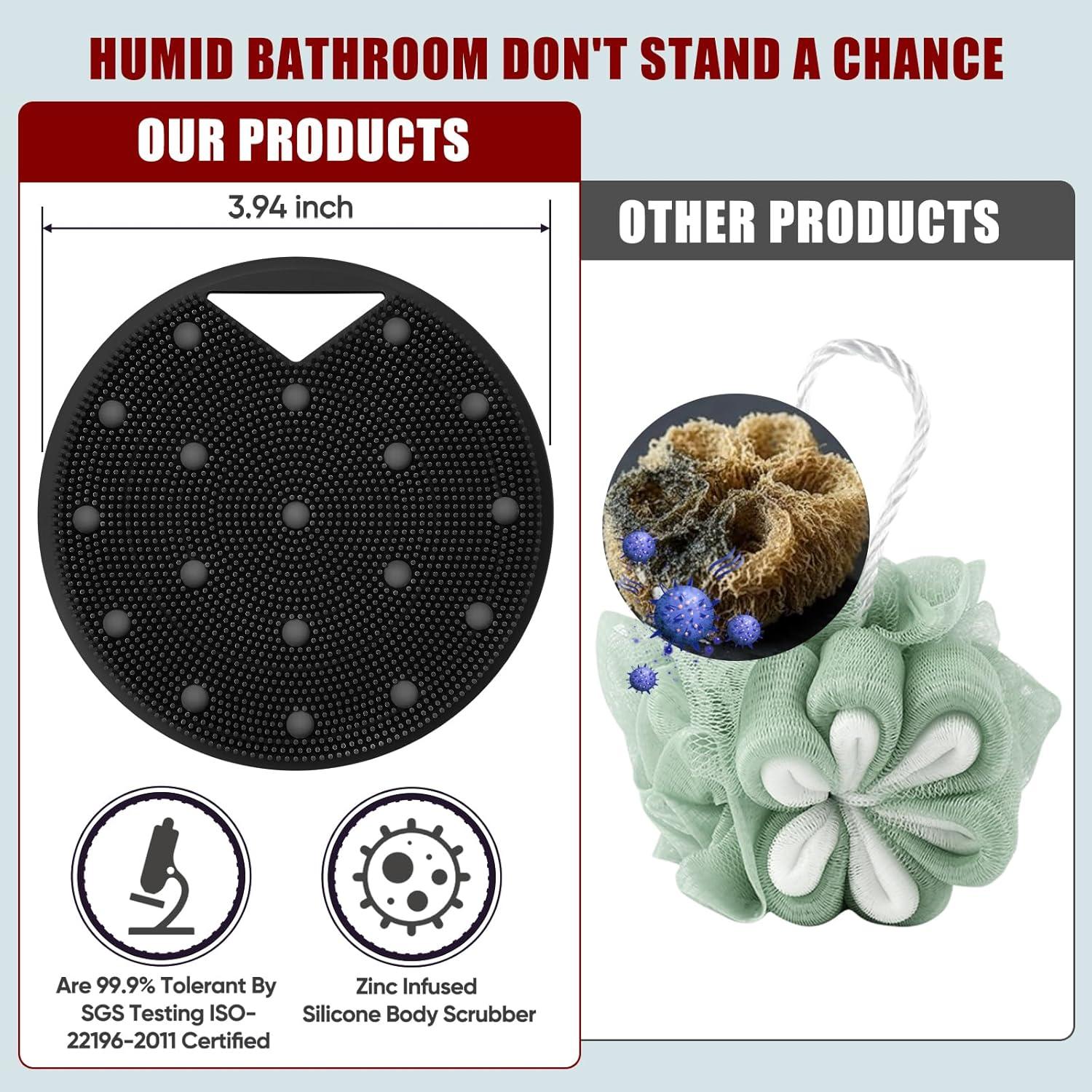 Exfoliante Corporal de Silicona XCRUCC con Zinc Antiinflamatorio - Negro