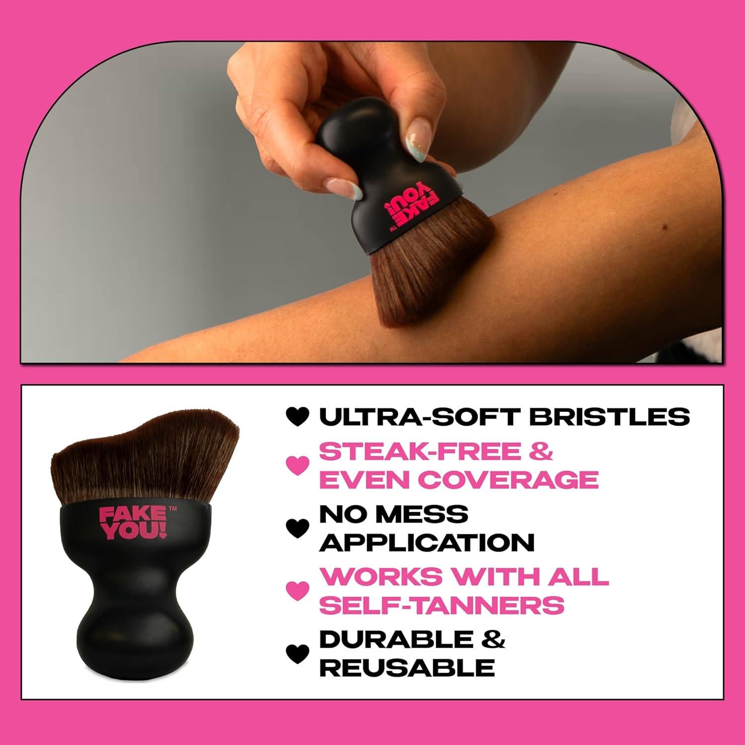 Brocha de Bronceado Fake You! Precisión Cerdas Suaves 8.61cm