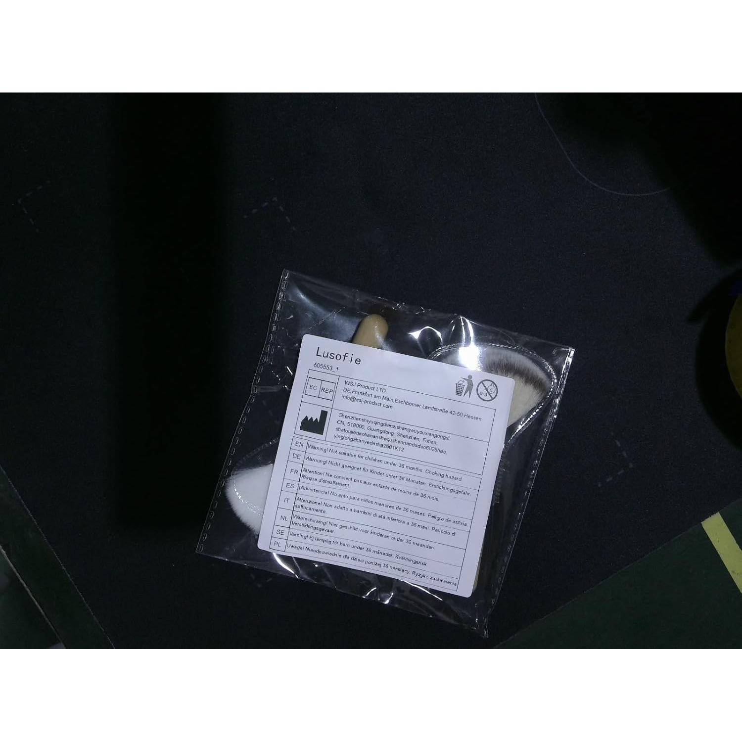 4 Brochas Faciales Esponjosas Lusofie - Mango Corto, Suaves