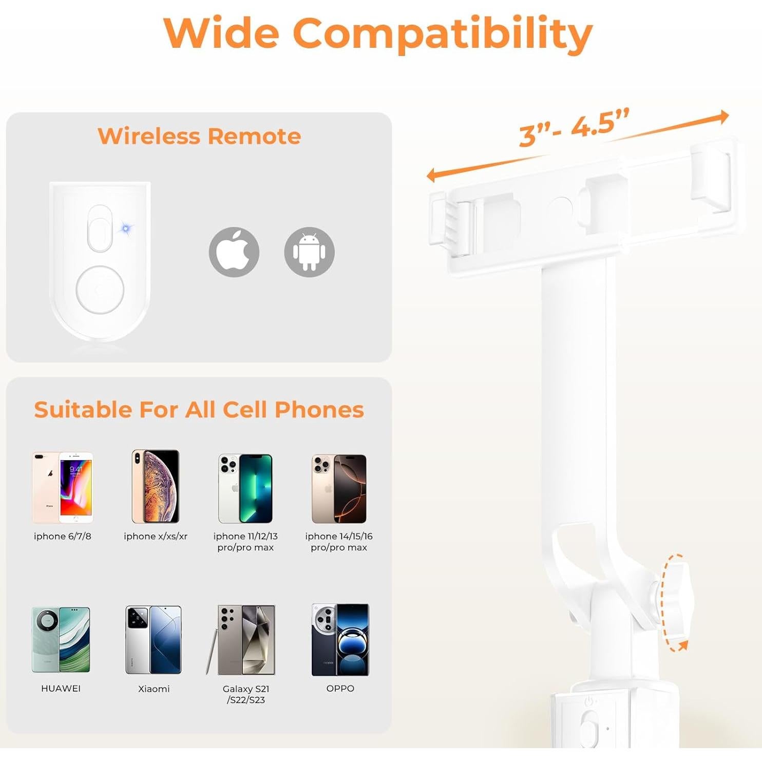 Trípode de Viaje Sensyne 135 cm con Control Remoto para Teléfono