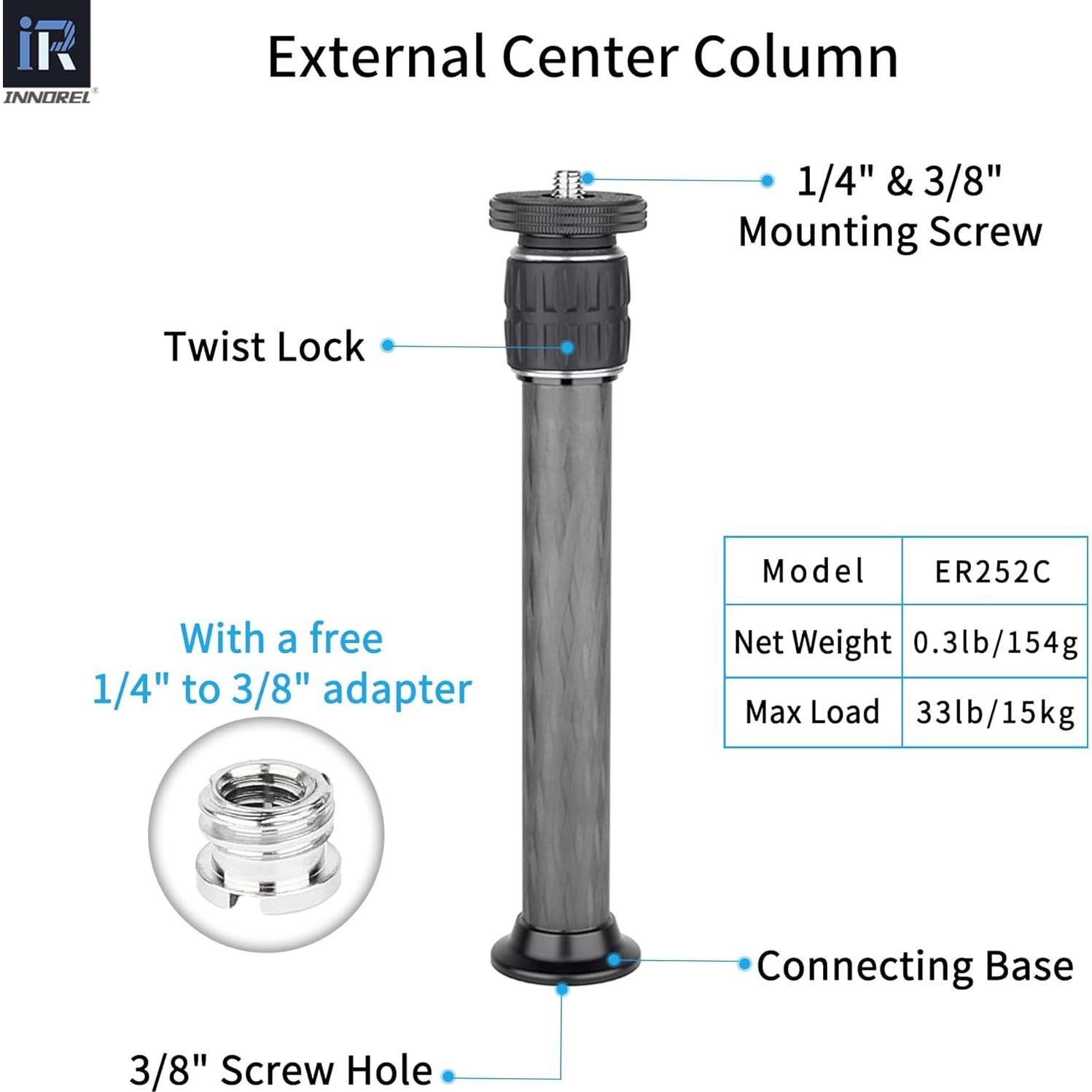 Trípode de Fibra de Carbono INNOREL ER252C 2 Secciones 15kg