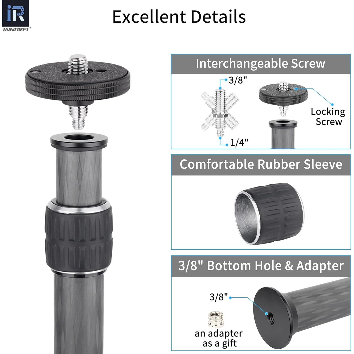 Trípode de Fibra de Carbono INNOREL ER252C 2 Secciones 15kg