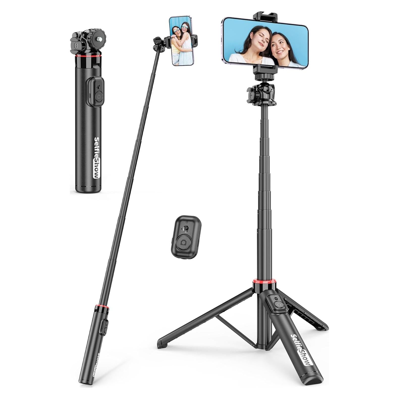 Trípode de Aluminio Ajustable 126 cm con Control Remoto - C15