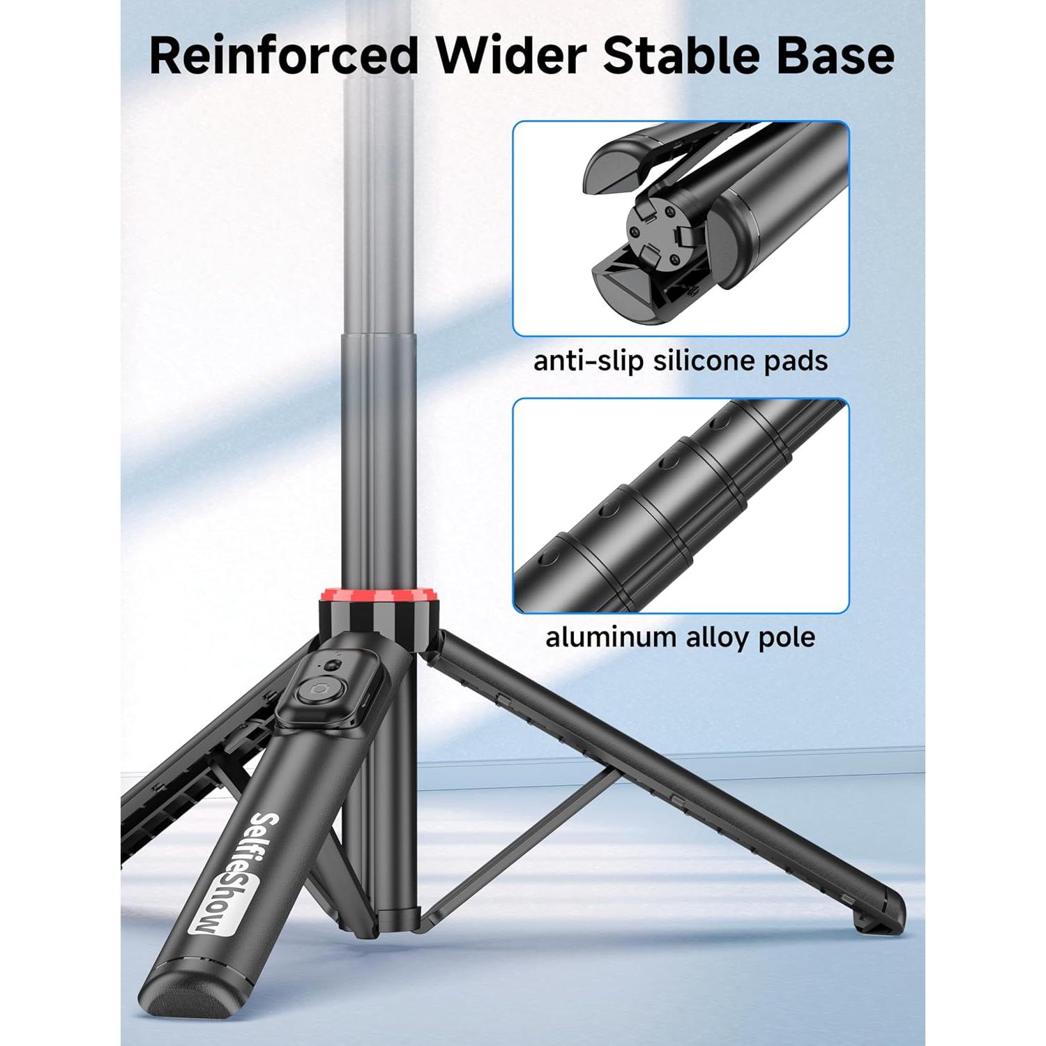 Trípode de Aluminio Ajustable 126 cm con Control Remoto - C15