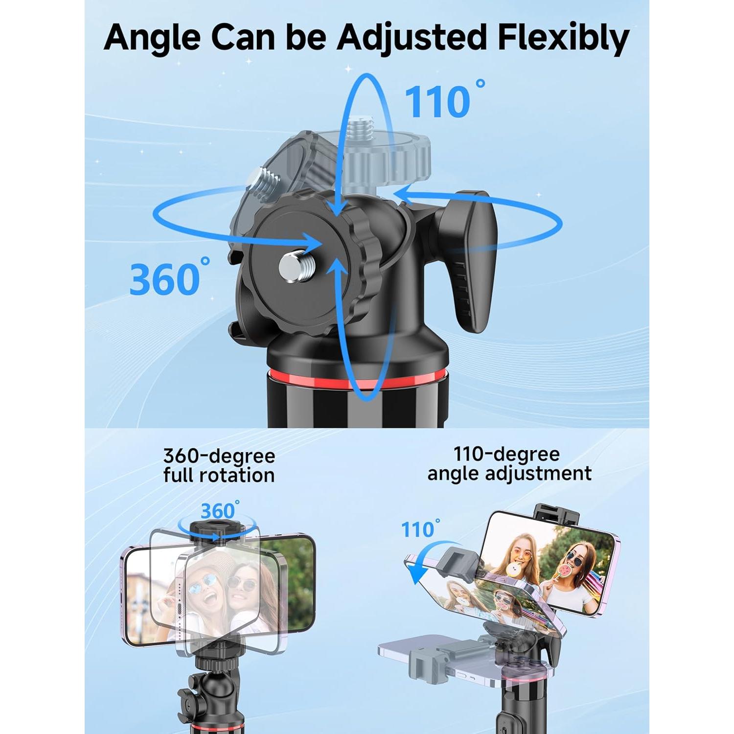 Trípode de Aluminio Ajustable 126 cm con Control Remoto - C15
