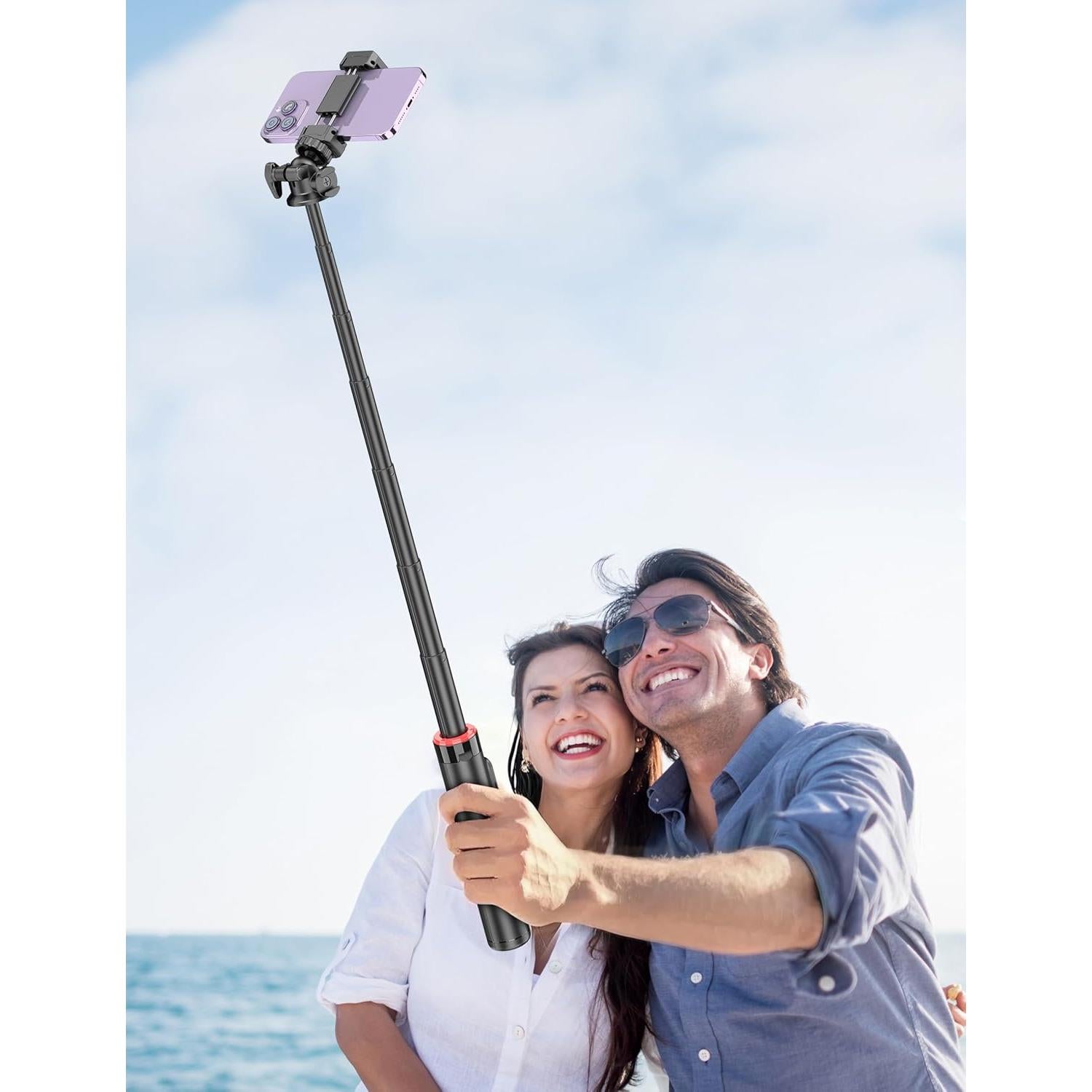 Trípode de Aluminio Ajustable 126 cm con Control Remoto - C15