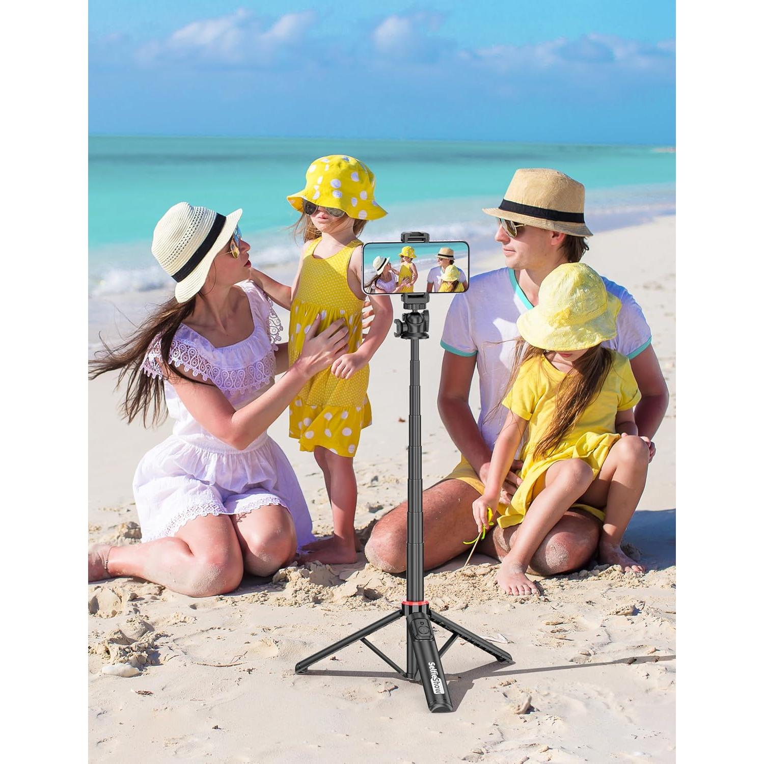 Trípode de Aluminio Ajustable 126 cm con Control Remoto - C15