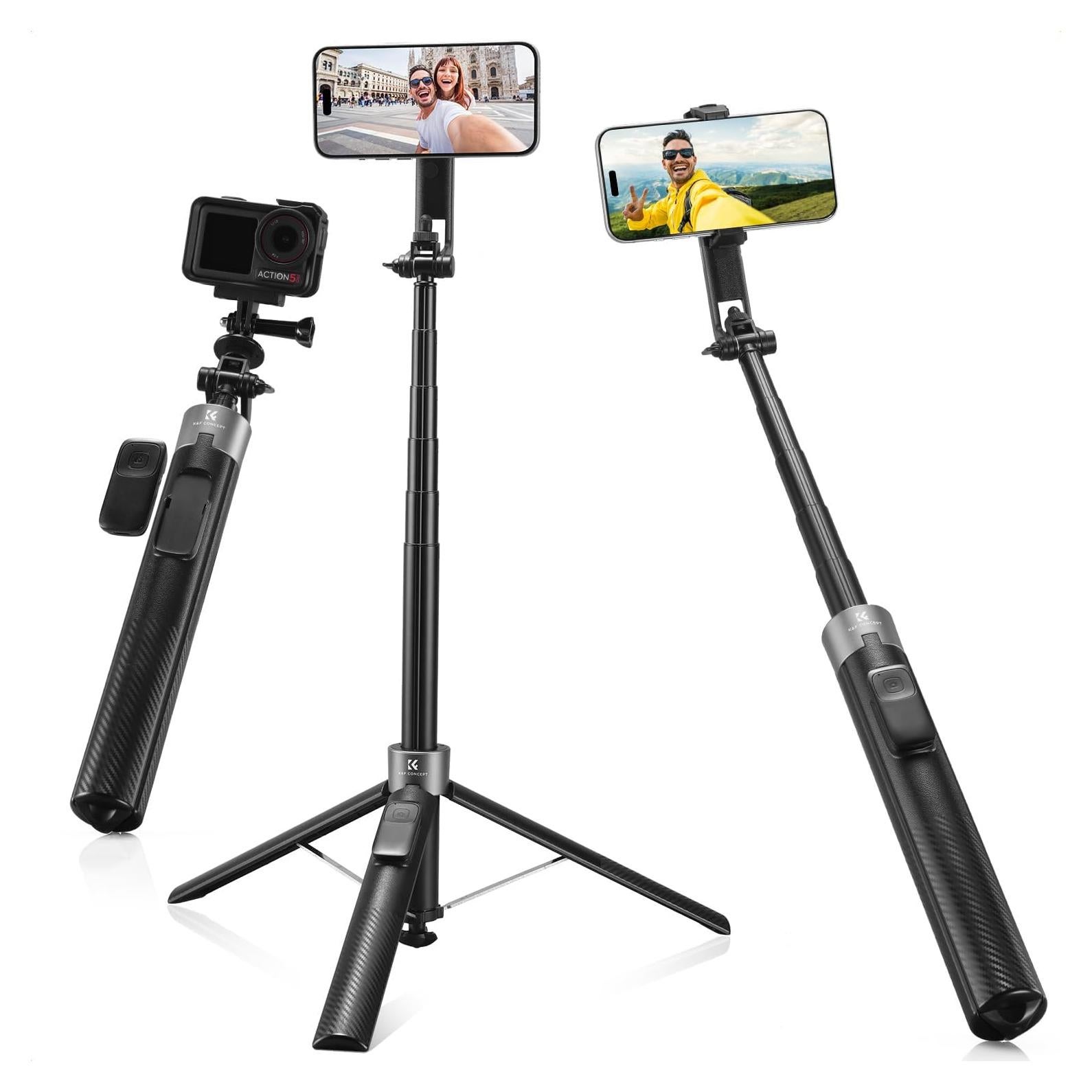 Trípode K&F CONCEPT 180cm para Teléfono con Control Remoto