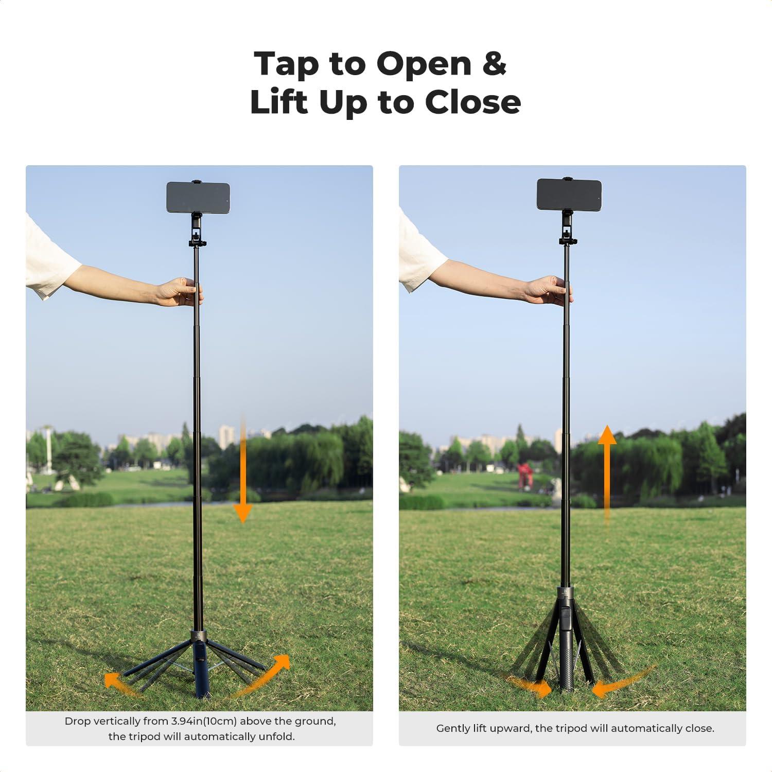 Trípode K&F CONCEPT 180cm para Teléfono con Control Remoto