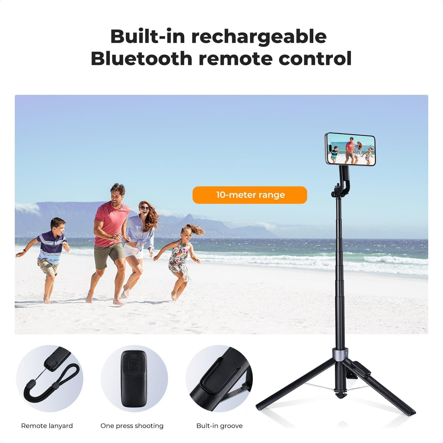 Trípode K&F CONCEPT 180cm para Teléfono con Control Remoto