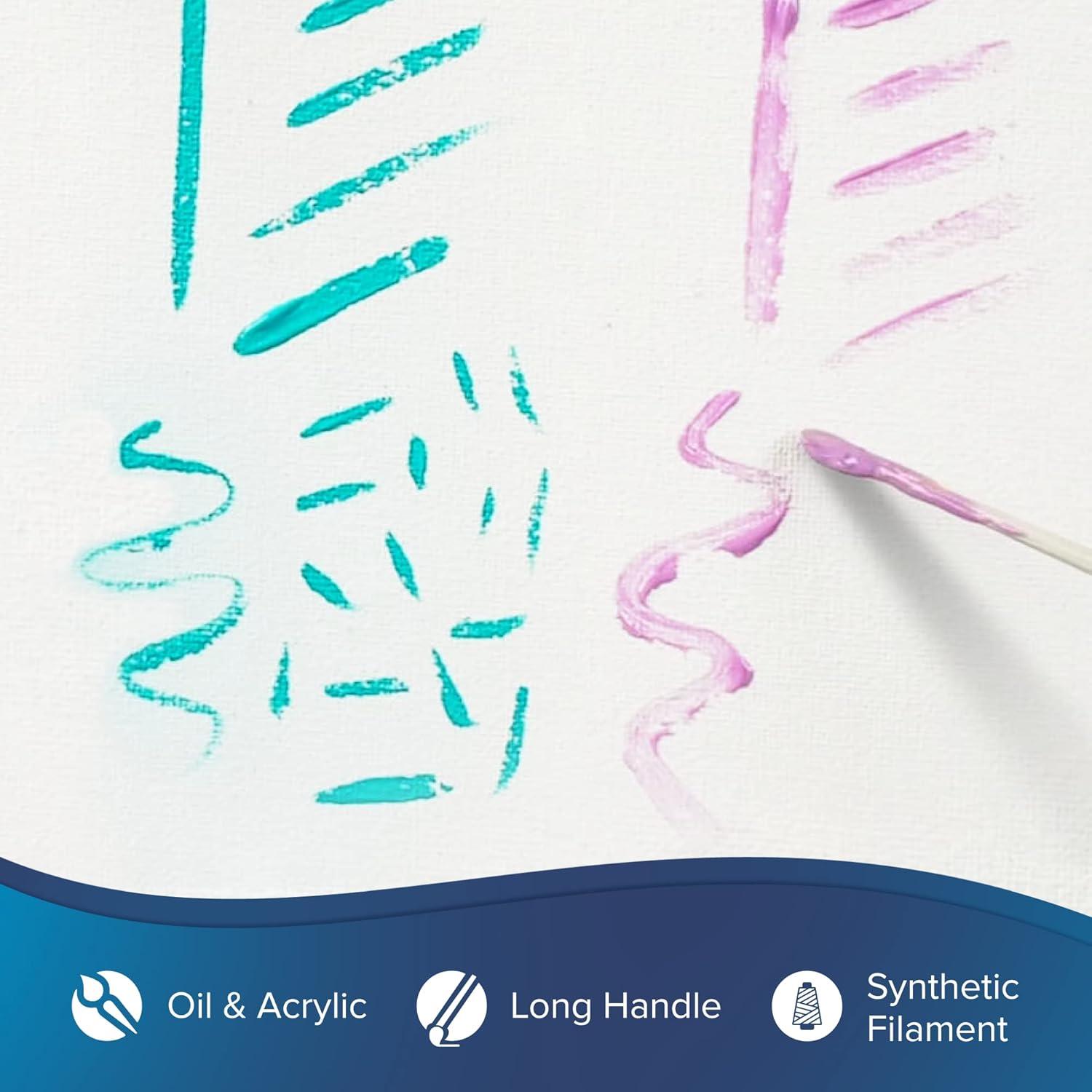 Pincel de Liner Bristlon Silver Brush 1907-2 Tamaño 2 Mango Largo