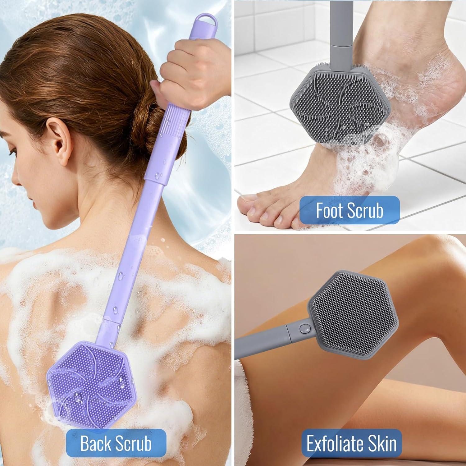 Esfregador de Espalda de Silicona AIMAIAIMAI 53 cm Antideslizante