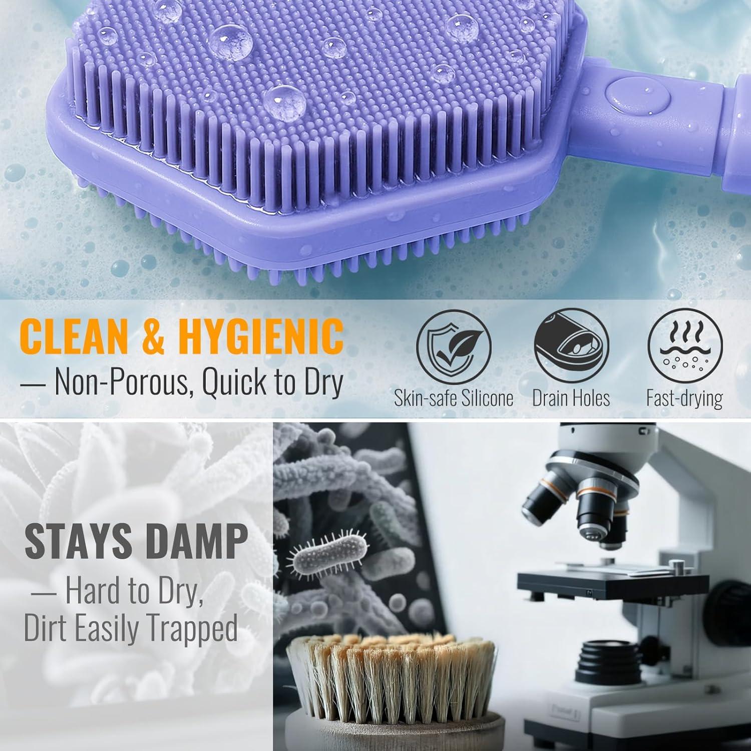 Esfregador de Espalda de Silicona AIMAIAIMAI 53 cm Antideslizante