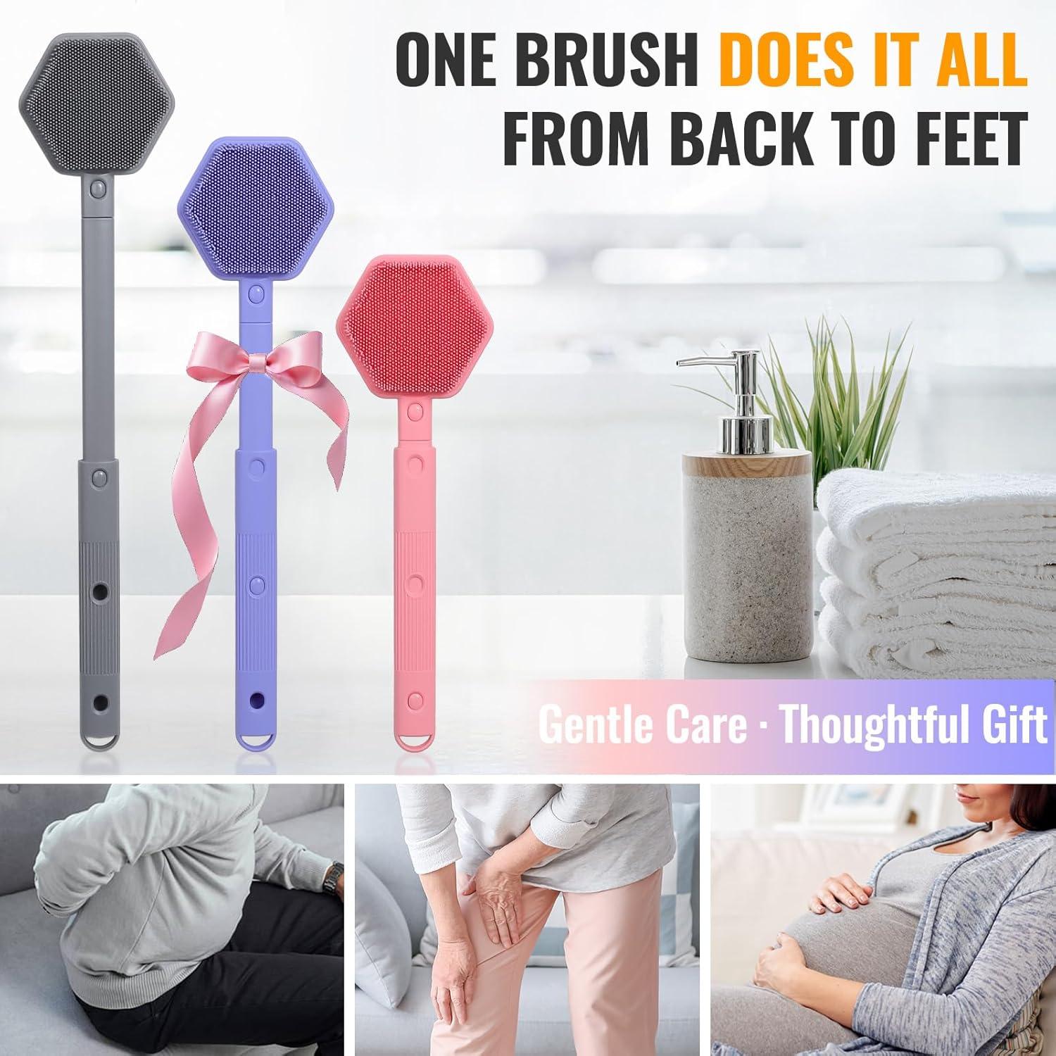 Esfregador de Espalda de Silicona AIMAIAIMAI 53 cm Antideslizante